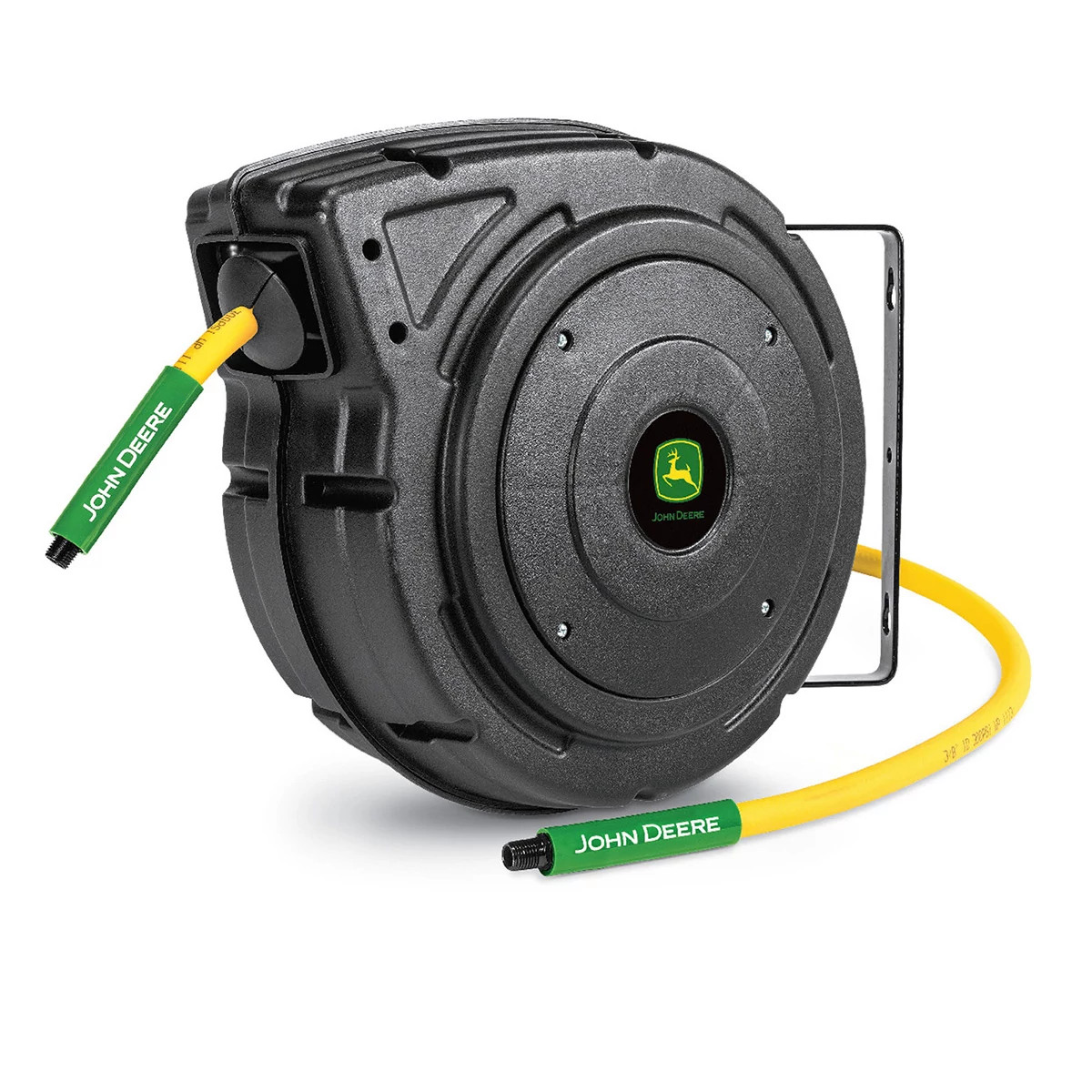 "Retractable Air Hose Reel with 50' x 3/8\" Hybrid Polymer Hose (AT-4803-J)"