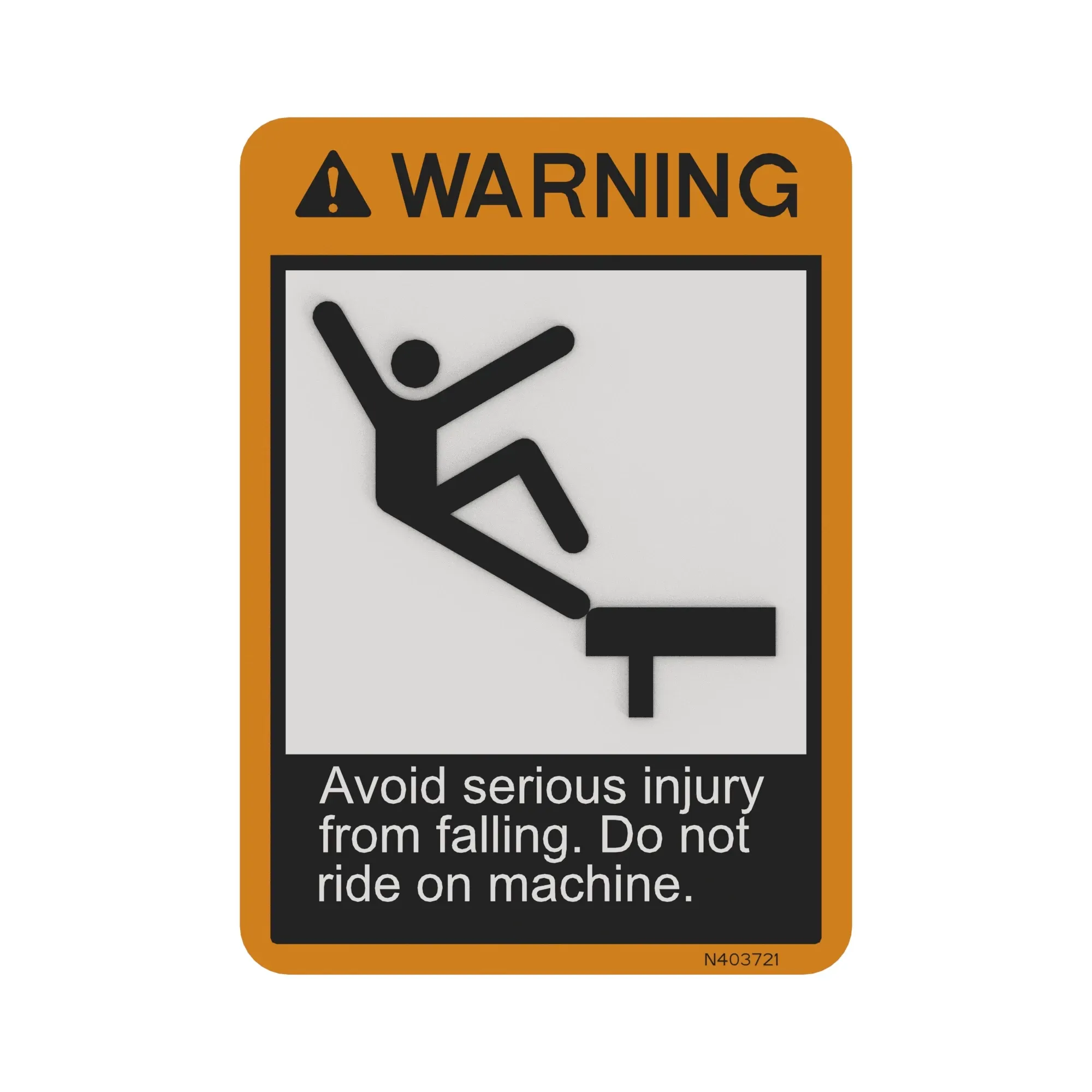 John Deere DO NOT Ride Label - N403721