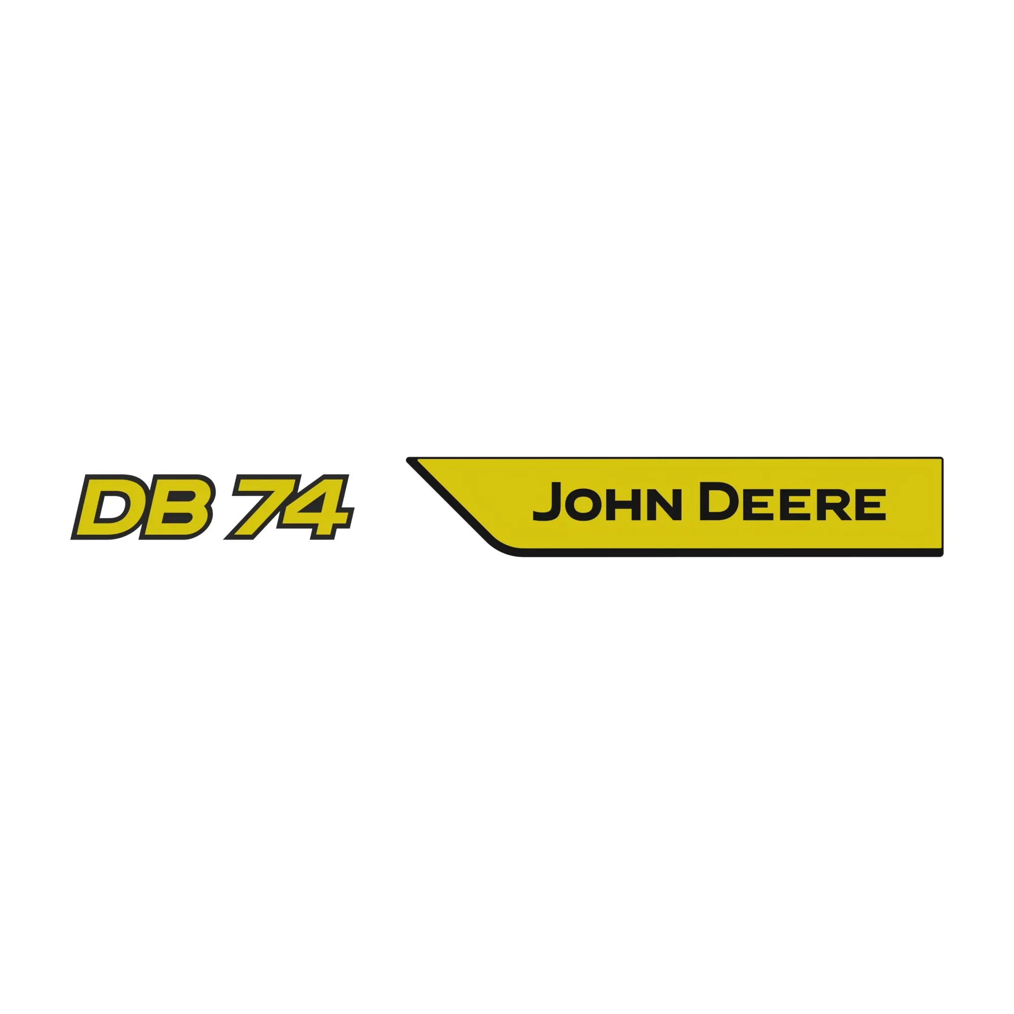 John Deere DB74 Model Designation Label, Right Side - A128487