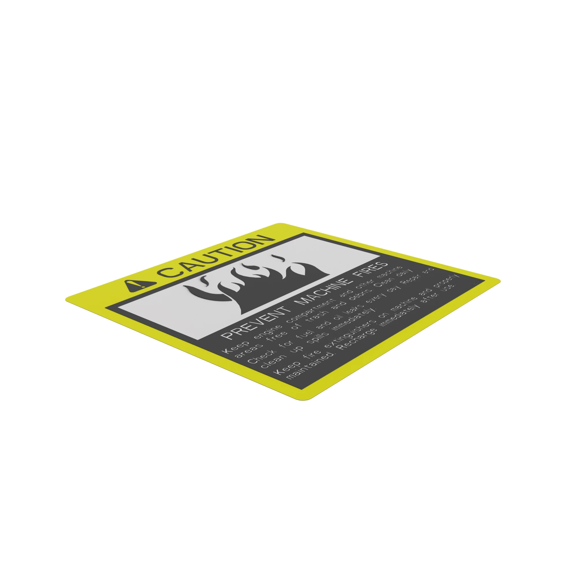 John Deere Fire Prevention Label - T185097