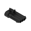 John Deere Black Internal Electrical Connector Housing, 3 Cavities - 57M7257