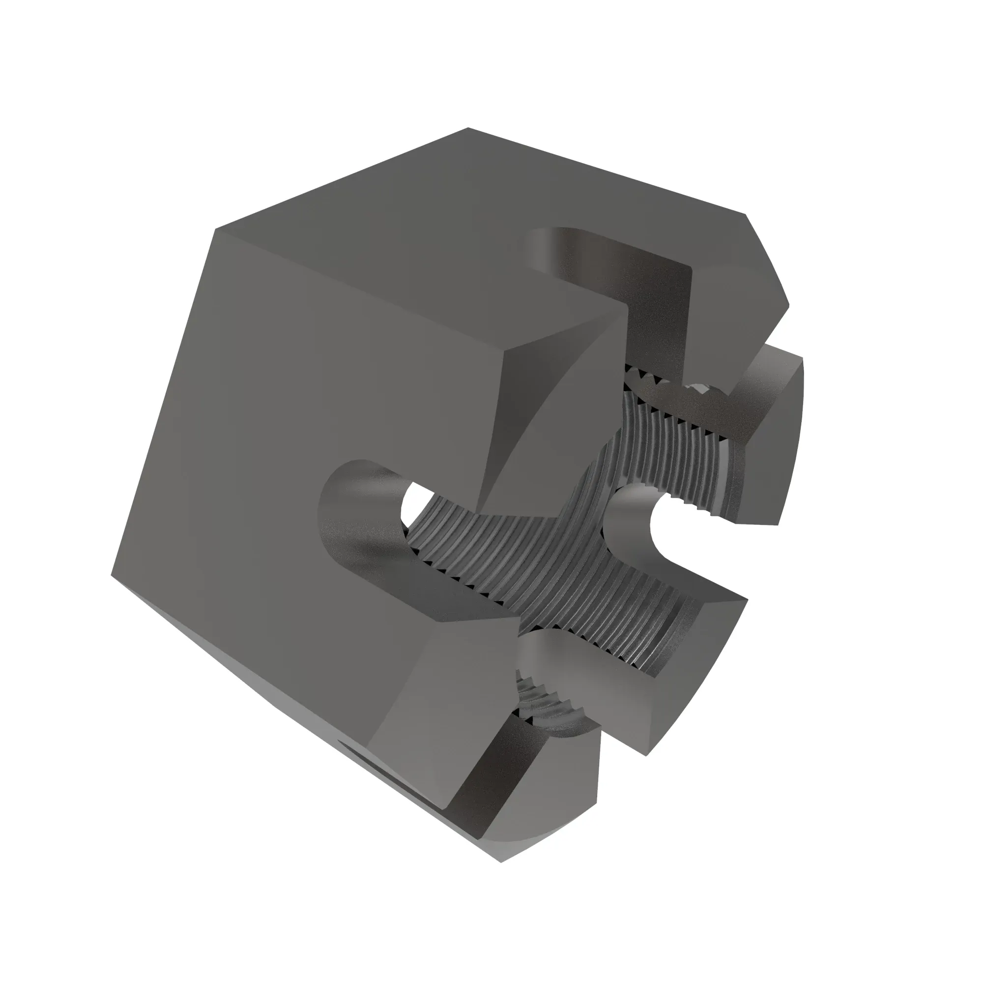 NUT-SLOTTED M30X3.5