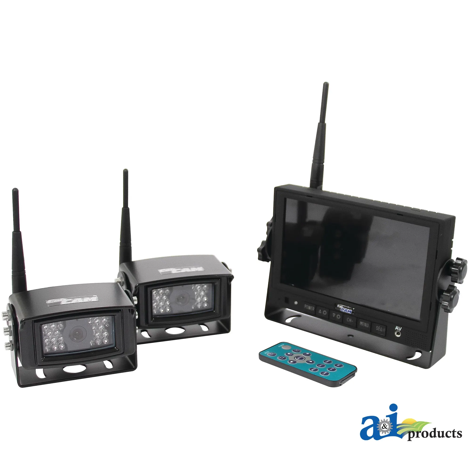 A&I Products CabCAM™ Wireless Video System with 7-inch Monitor and 2 Cameras - A-WL56M2C