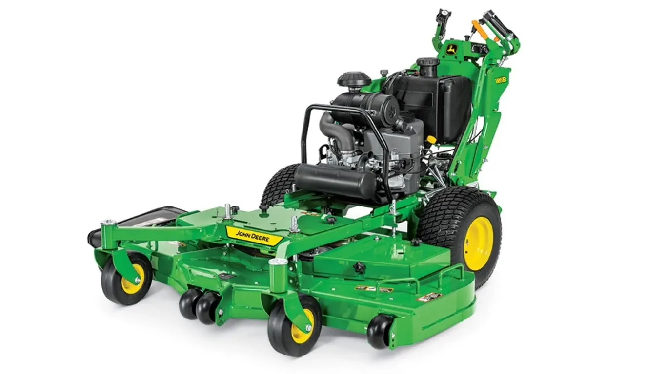 Studio image with a front left view of a W61R commercial walk-behind mower