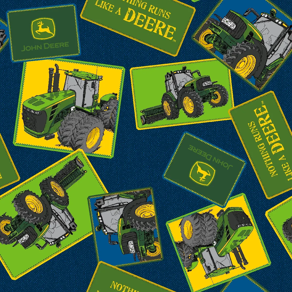 Tractor Patches - 2 Yard Fabric
