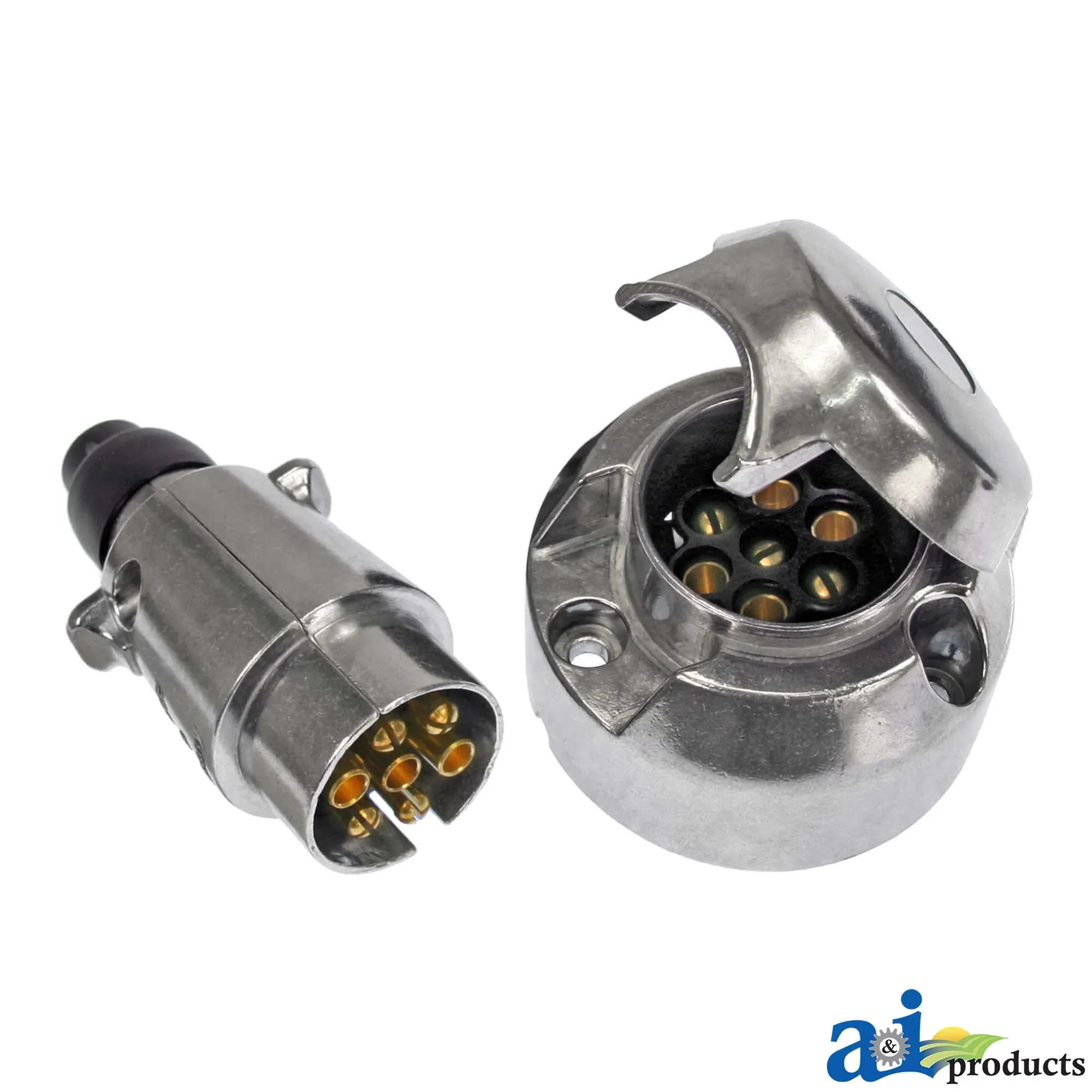 A&I Products 7-Pin Plug & Socket-Metal - A-VLC2103