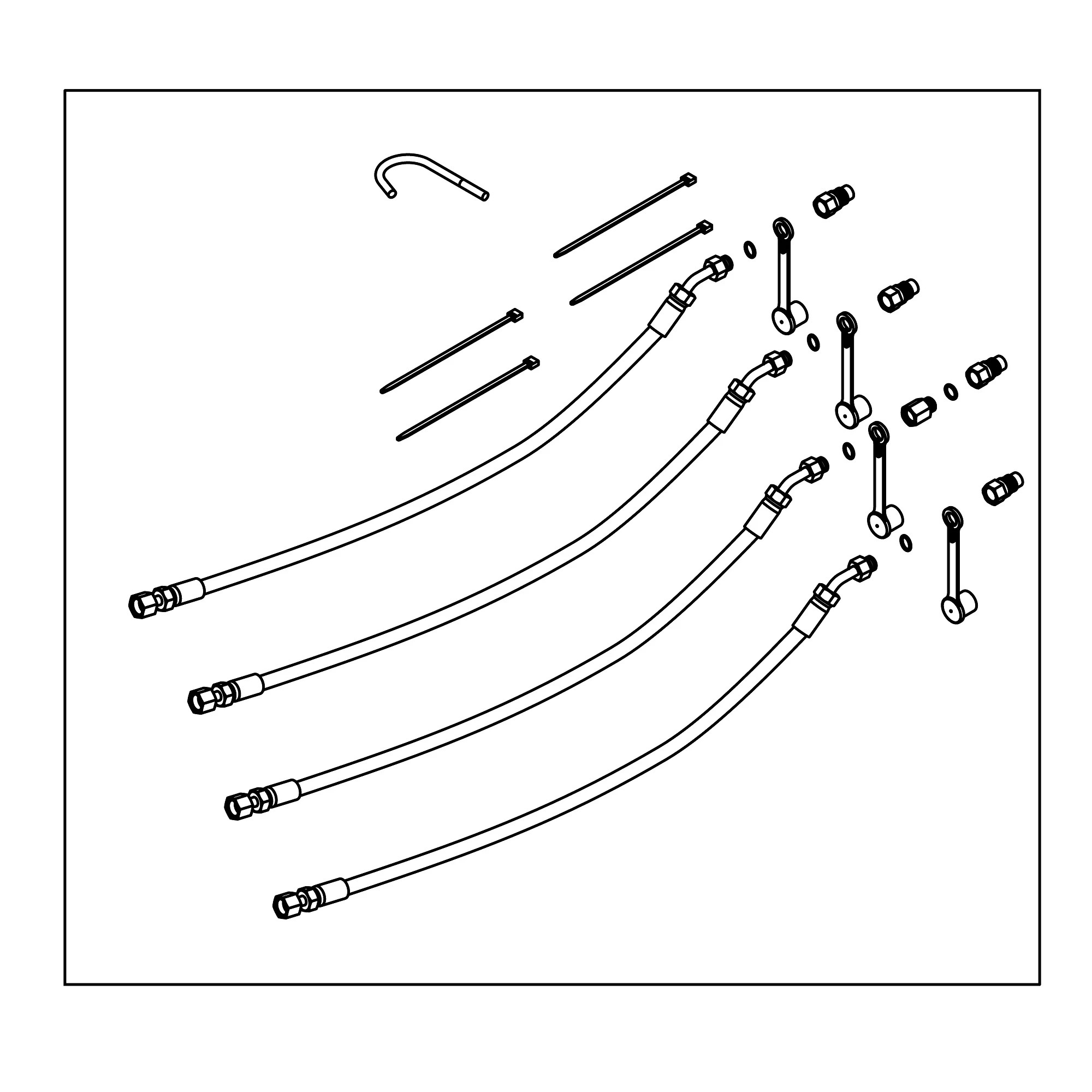 John Deere Hoses and Parts Attachment for Loader Connection - BW15406