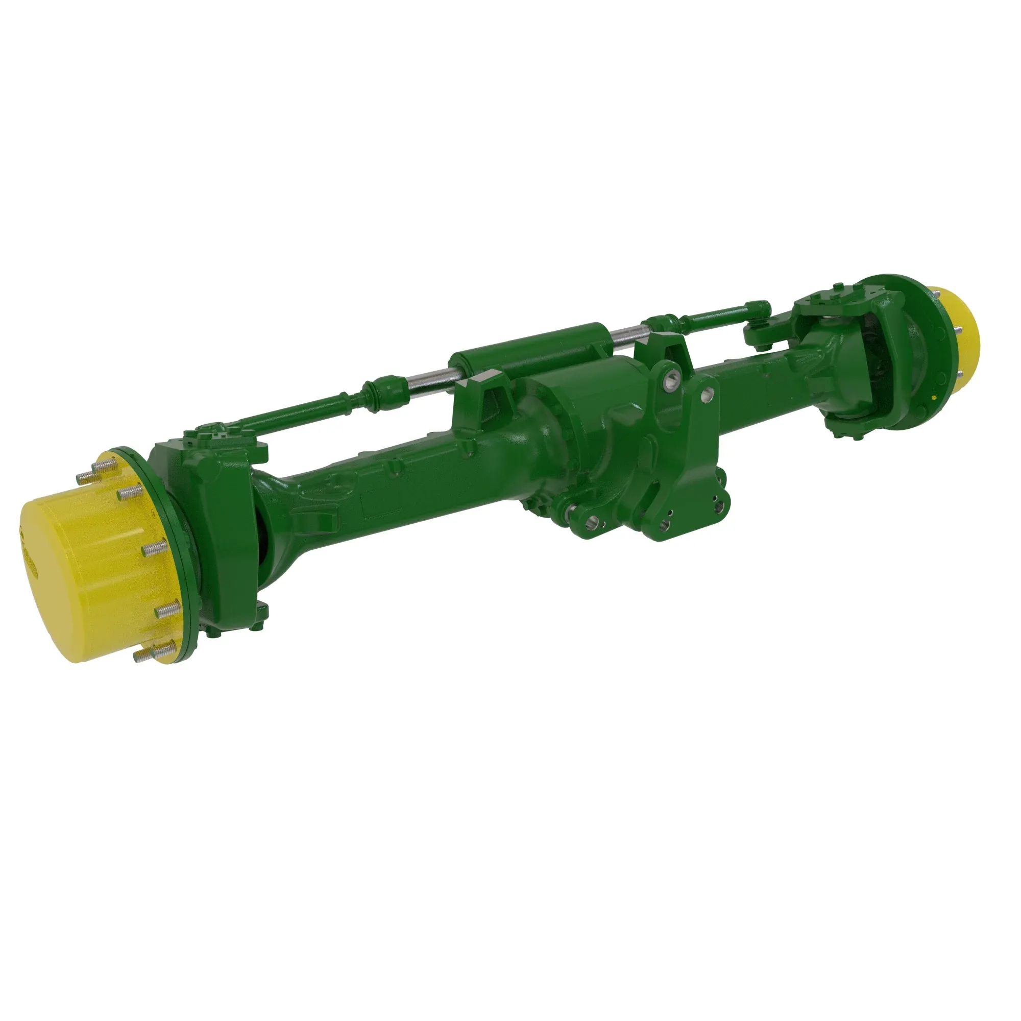 MFWD I=15.692/TLS (DANA 750/10088338), M50LD, King Pin=8, Caster=12, Camber=1, M18 steering cylinder ports