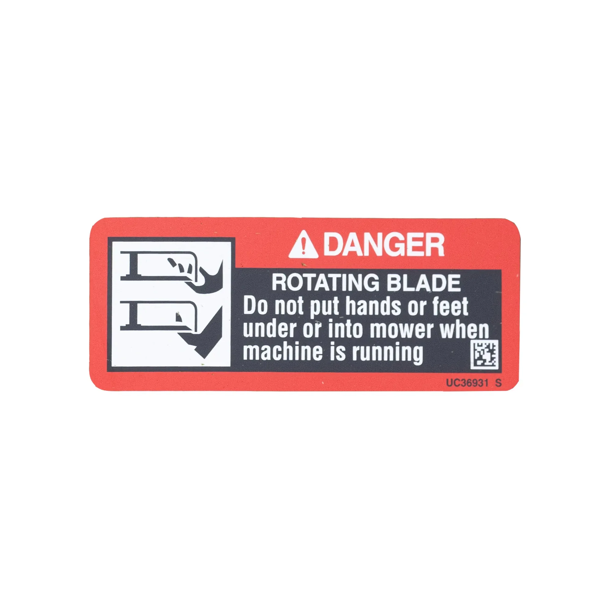 John Deere Rotating Blades Danger Label - UC36931