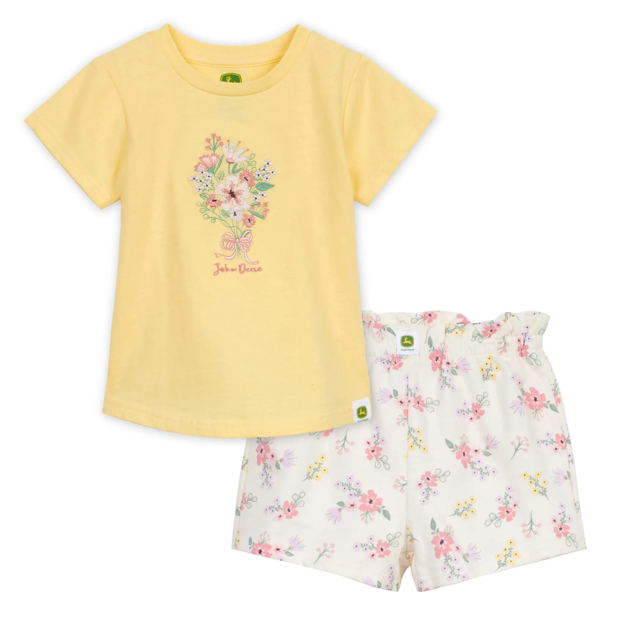 Toddler Floral T-Shirt and Shorts Outfit Set