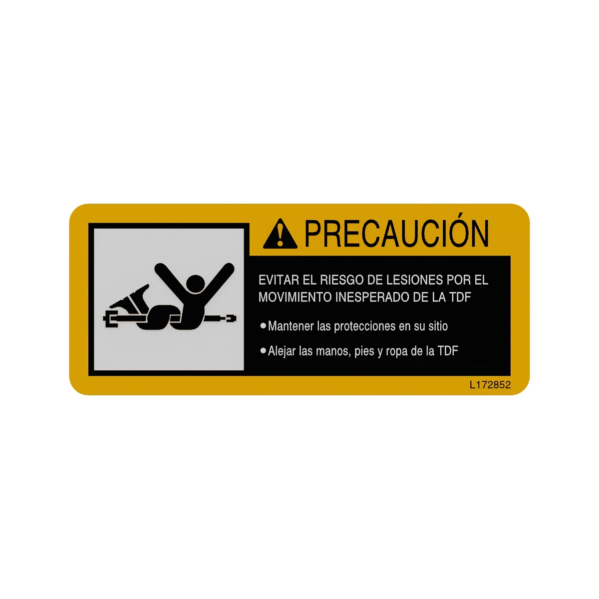 Label, Warning Front PTO