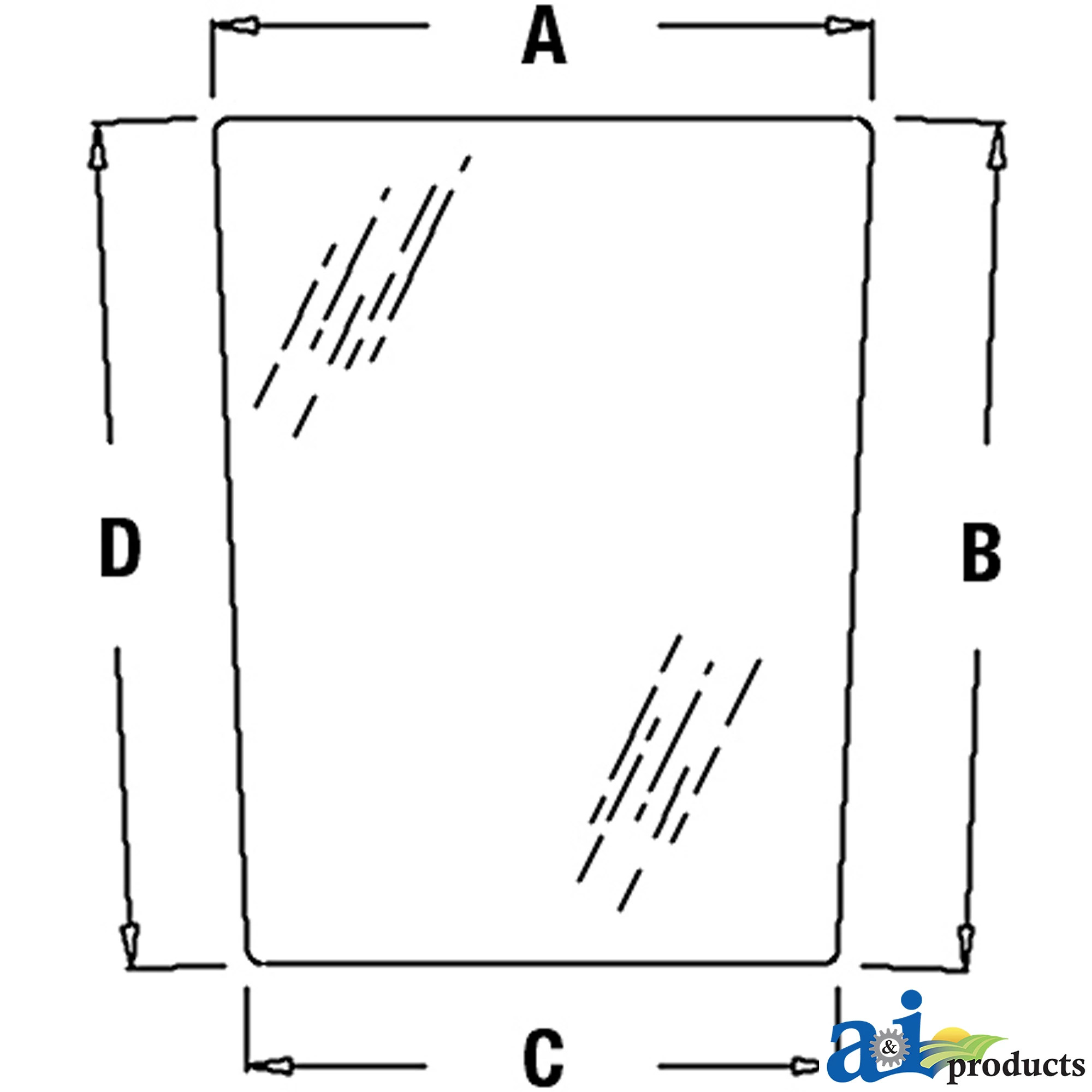 A&I Products Right Side Front Tinted Window - A-R96195