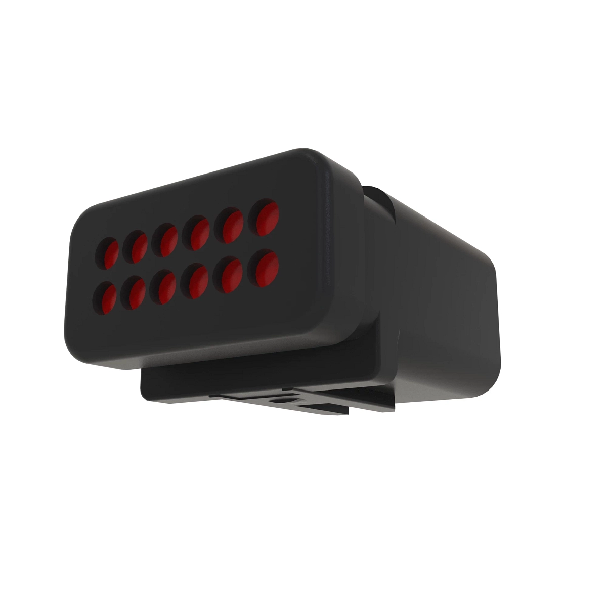 John Deere Red Electrical Connector Housing, 12 Cavities - 57M9768