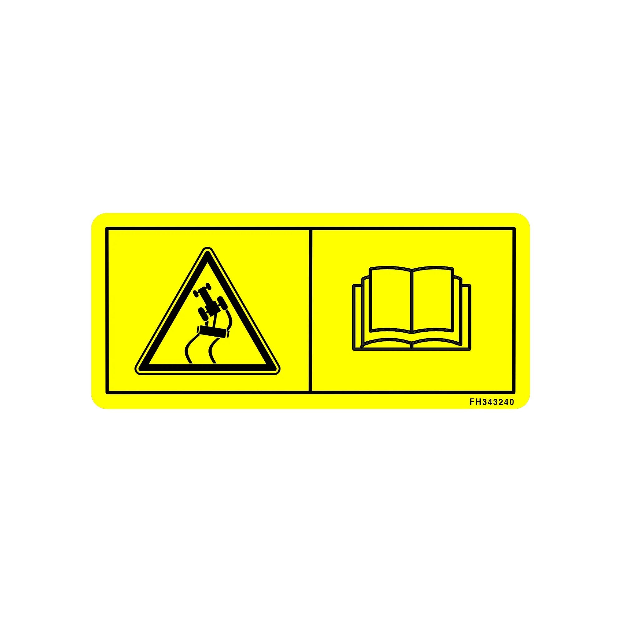 John Deere Max Transport Speed Label - FH343240