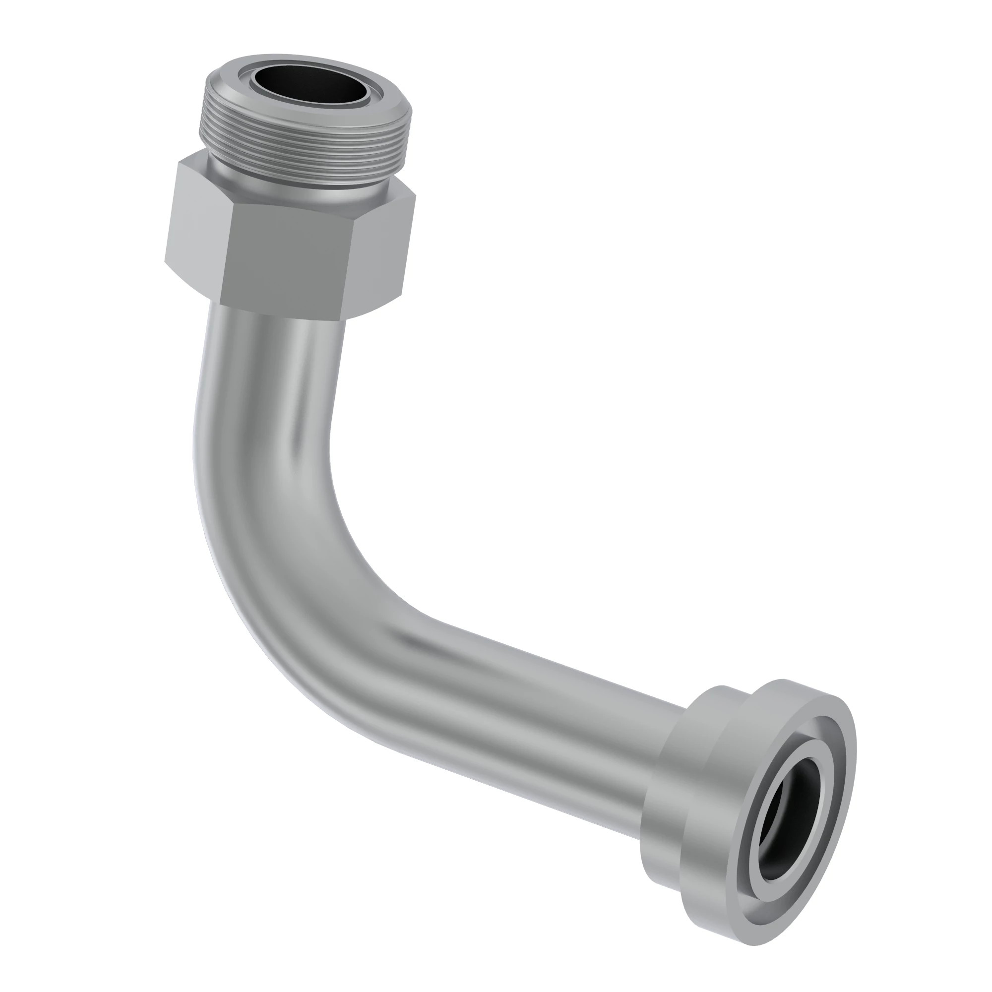 John Deere 90 Degree Flange Head Tube Adapter Fitting - T143372