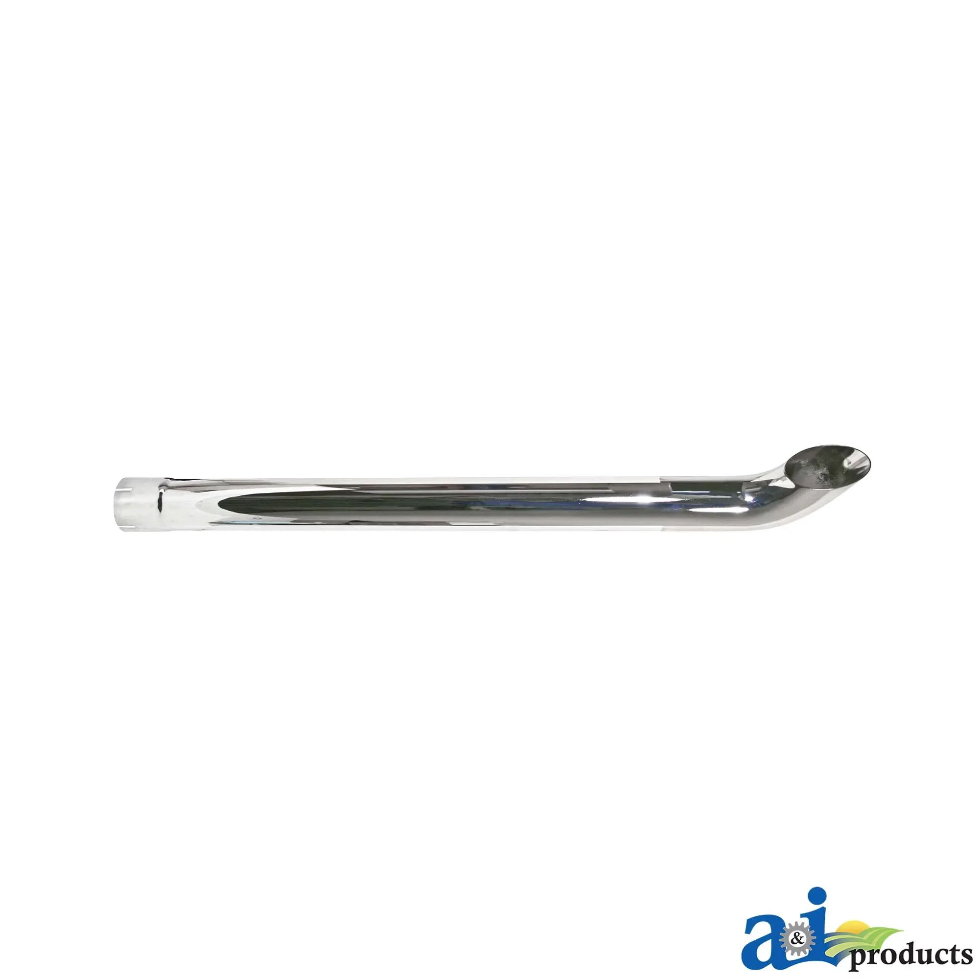 A&I Products Long Slotted Curved Chrome Exhaust Stack - A-ZNL89054C
