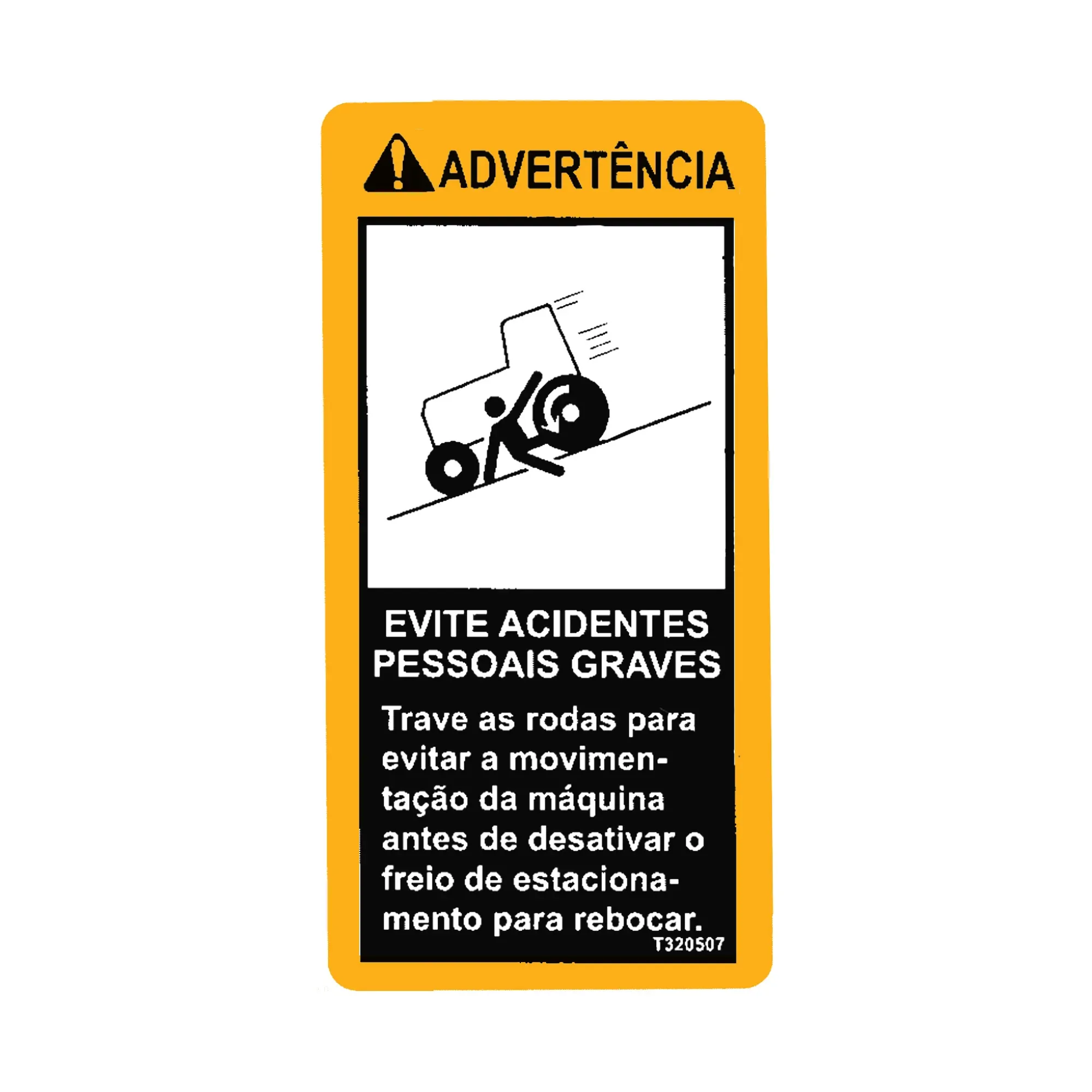 John Deere Park Brake Label, Portuguese - T320507