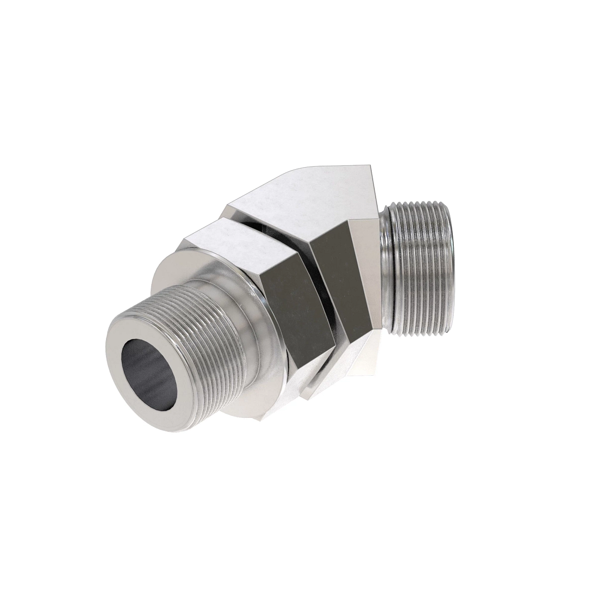 45 Deg Straight Thread, O-Ring FSF