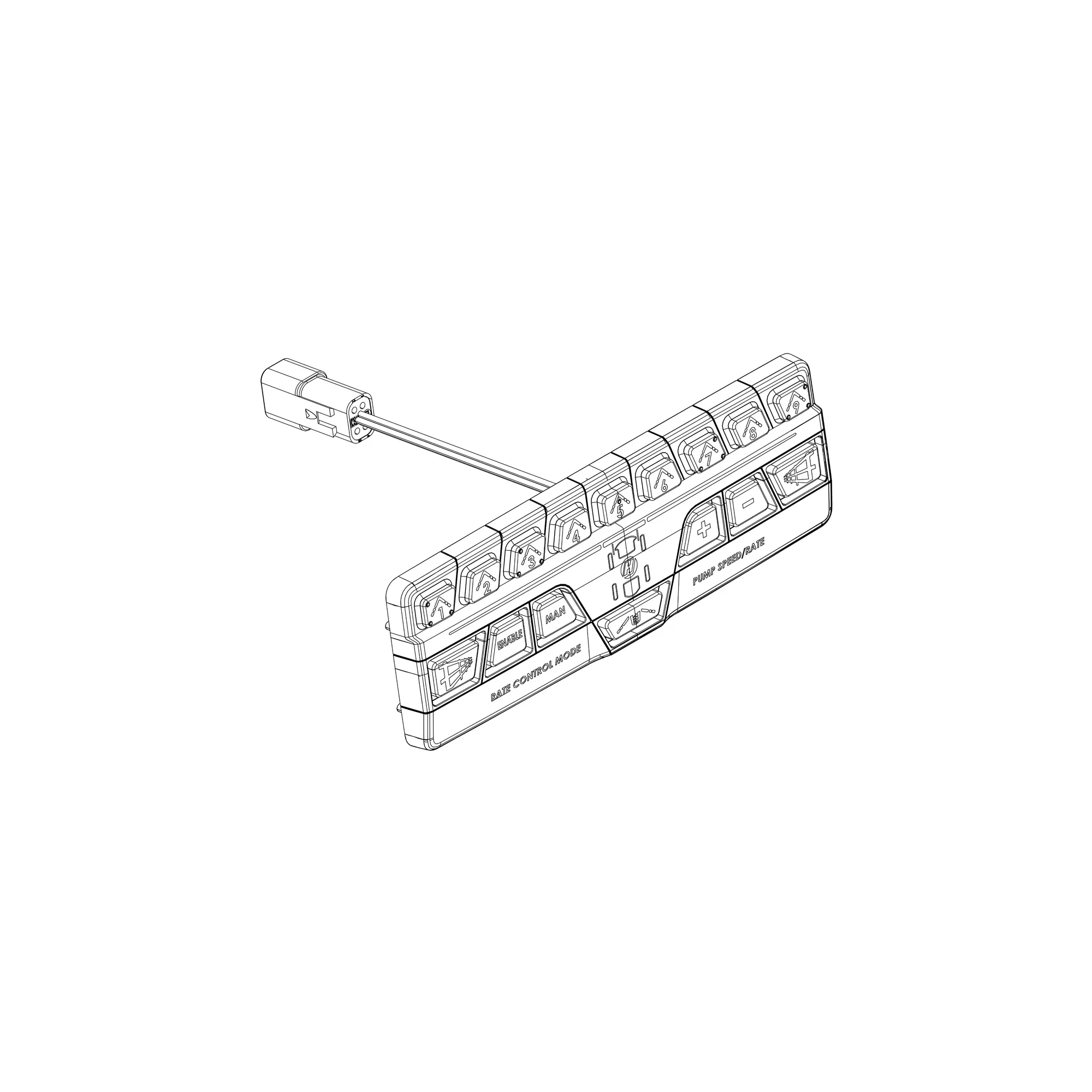 John Deere Hagie Section Keypad Wiring Harness - 5HG344587