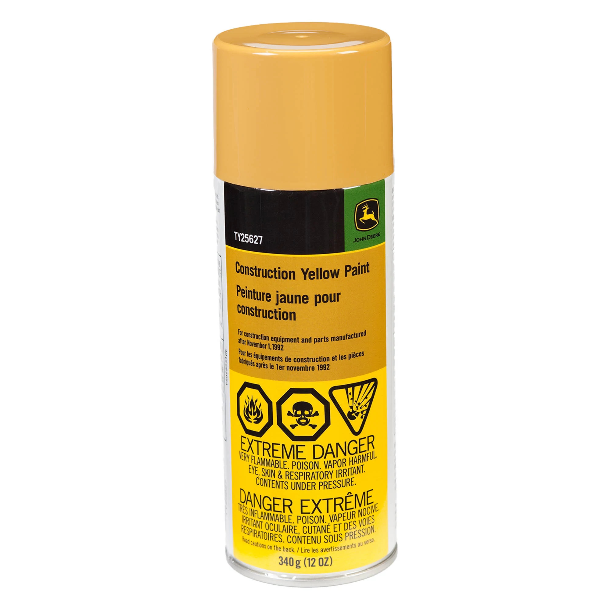John Deere Construction Yellow Spray Paint, 340 gram (12 Oz) Aerosol - TY25627