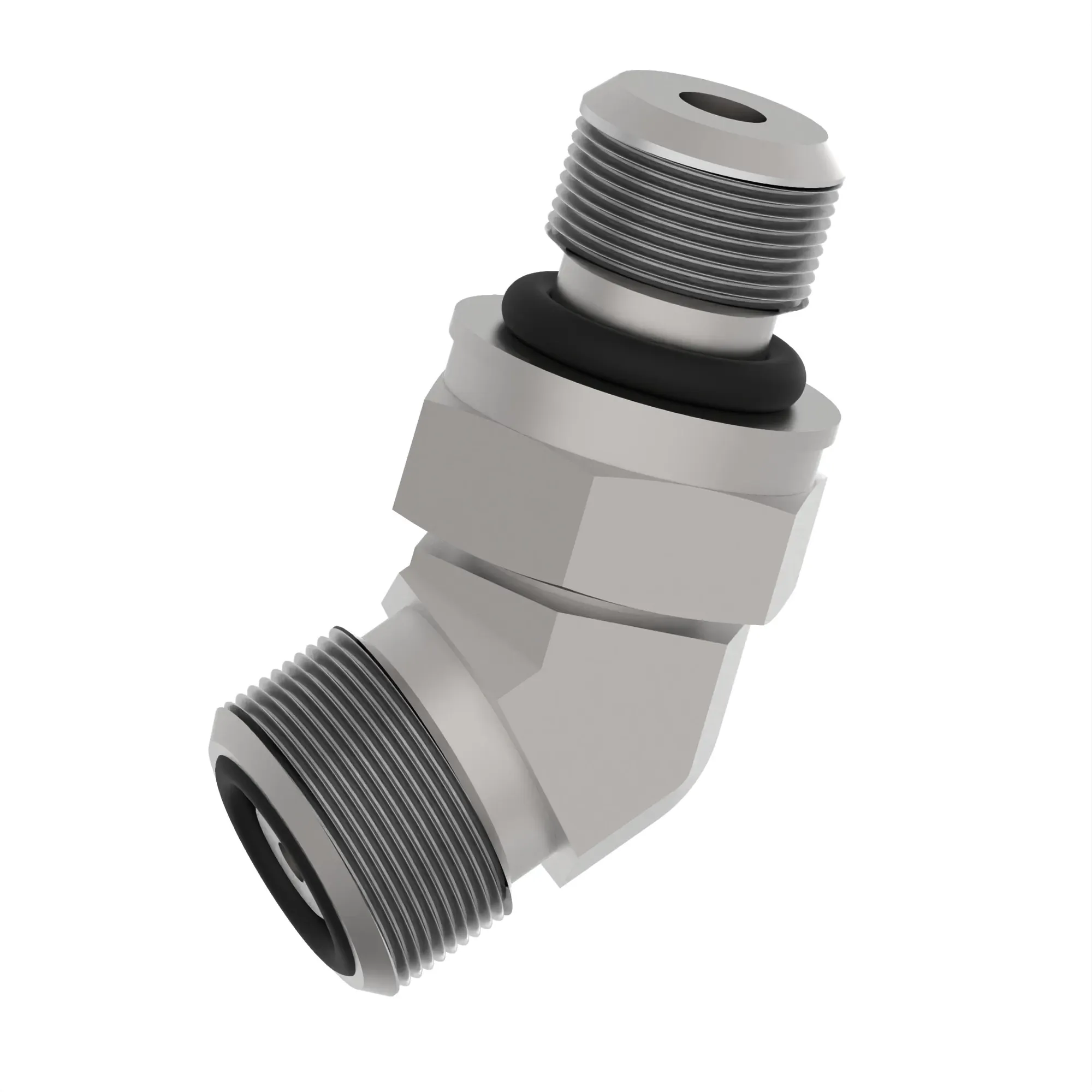 ADAPTER FITTING, 45 ADJ STUD ORFS -
