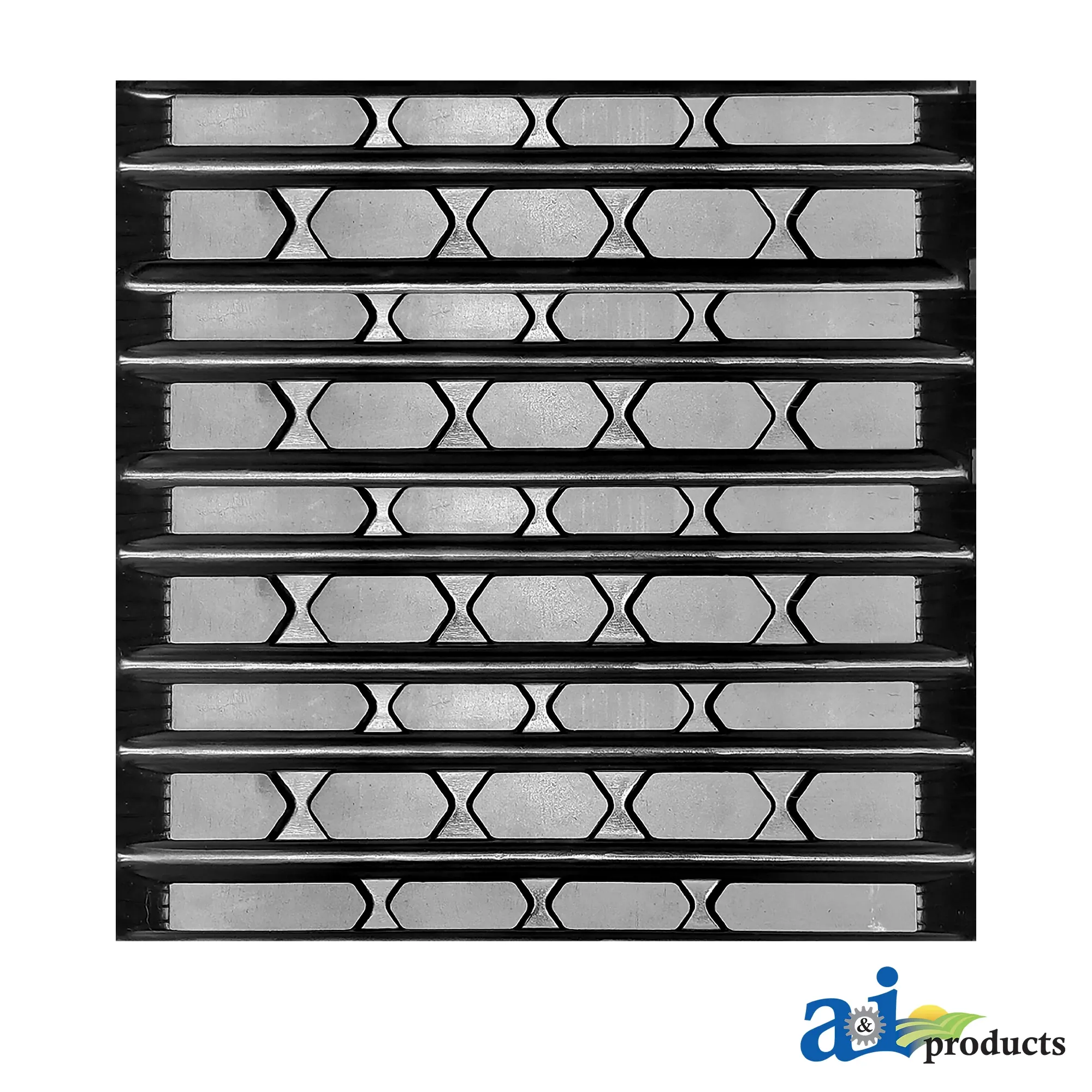 A&I Products MTL Tread Pattern Rubber Track, Width 18", Pitch 4", Links 51 - A-6391830MTL