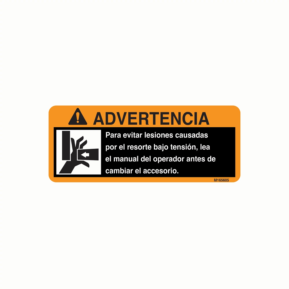 Label, Warning (Pinch Point - Sp)