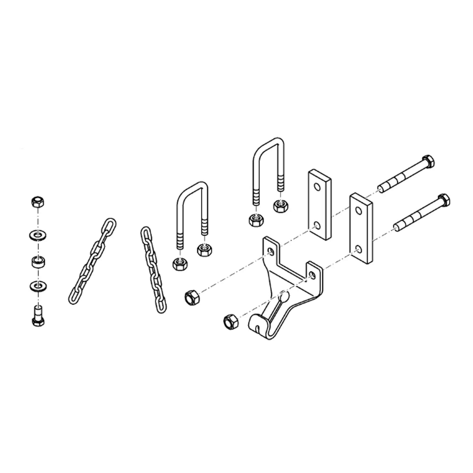 John Deere Draftlink Strap and Hardware Kit - BN232863