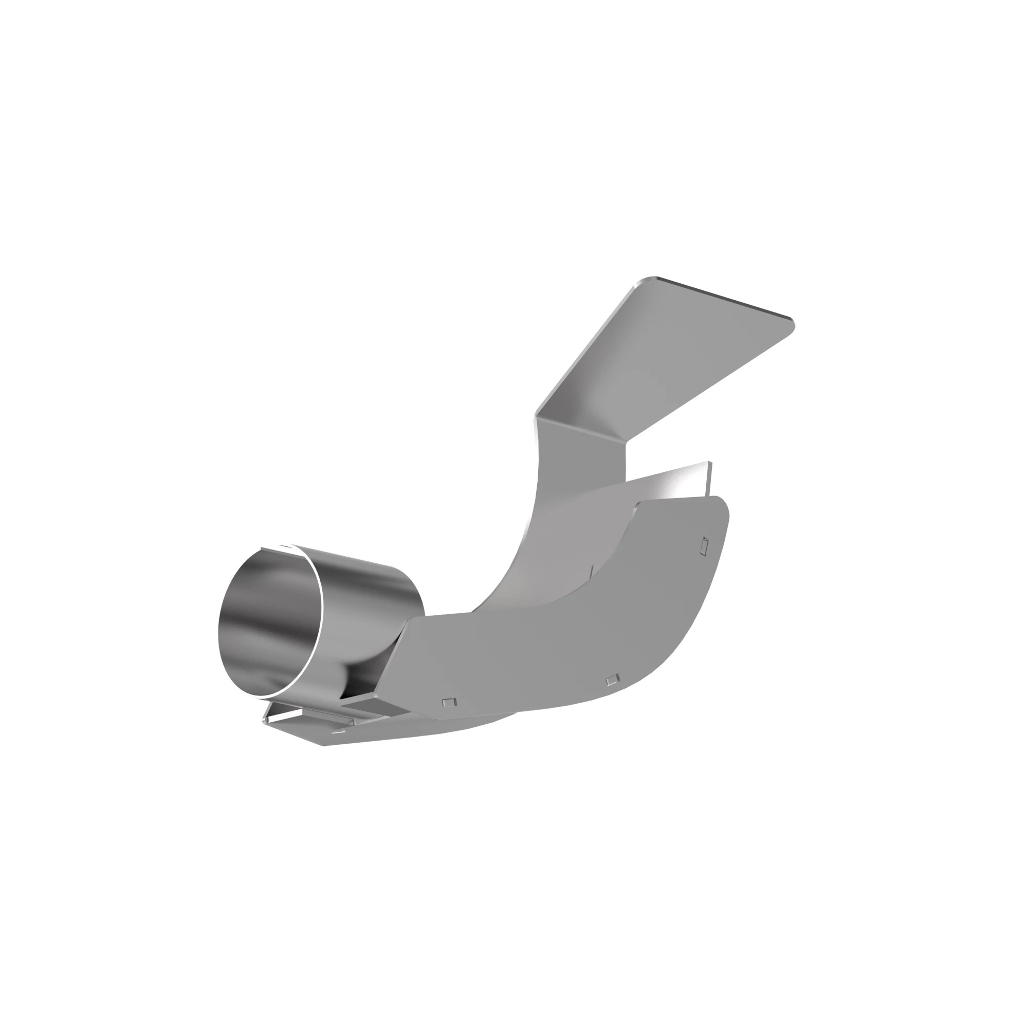RAW WELDMENT, END DEFLECTOR, RIGHT