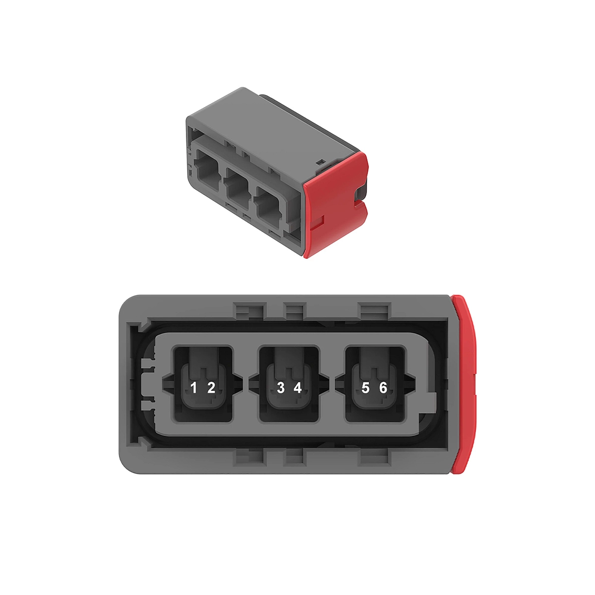 Conn Tyco Hdscnet+ 6W Ms Blk Plstc