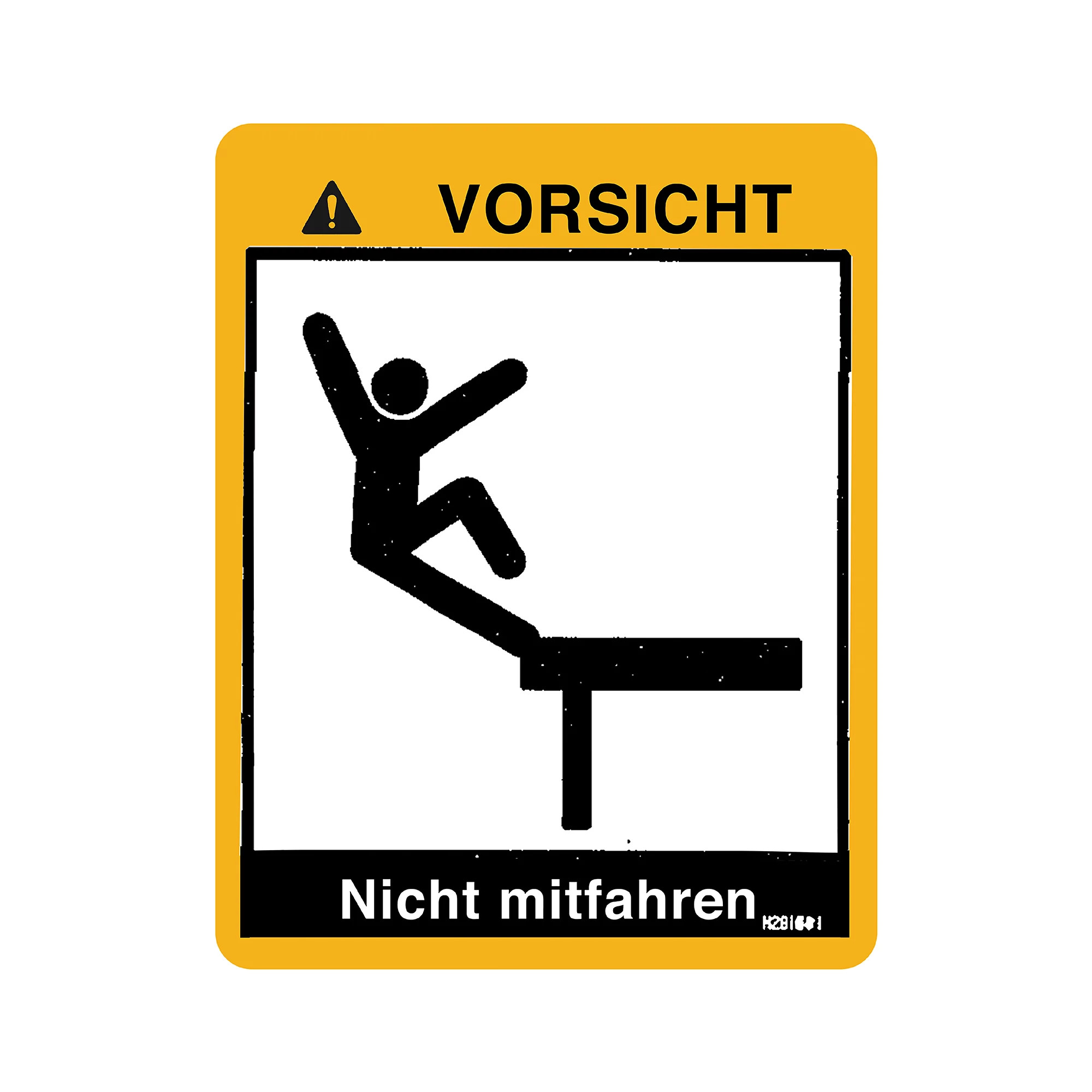 LABEL-GERMAN, "DO NOT RIDE"