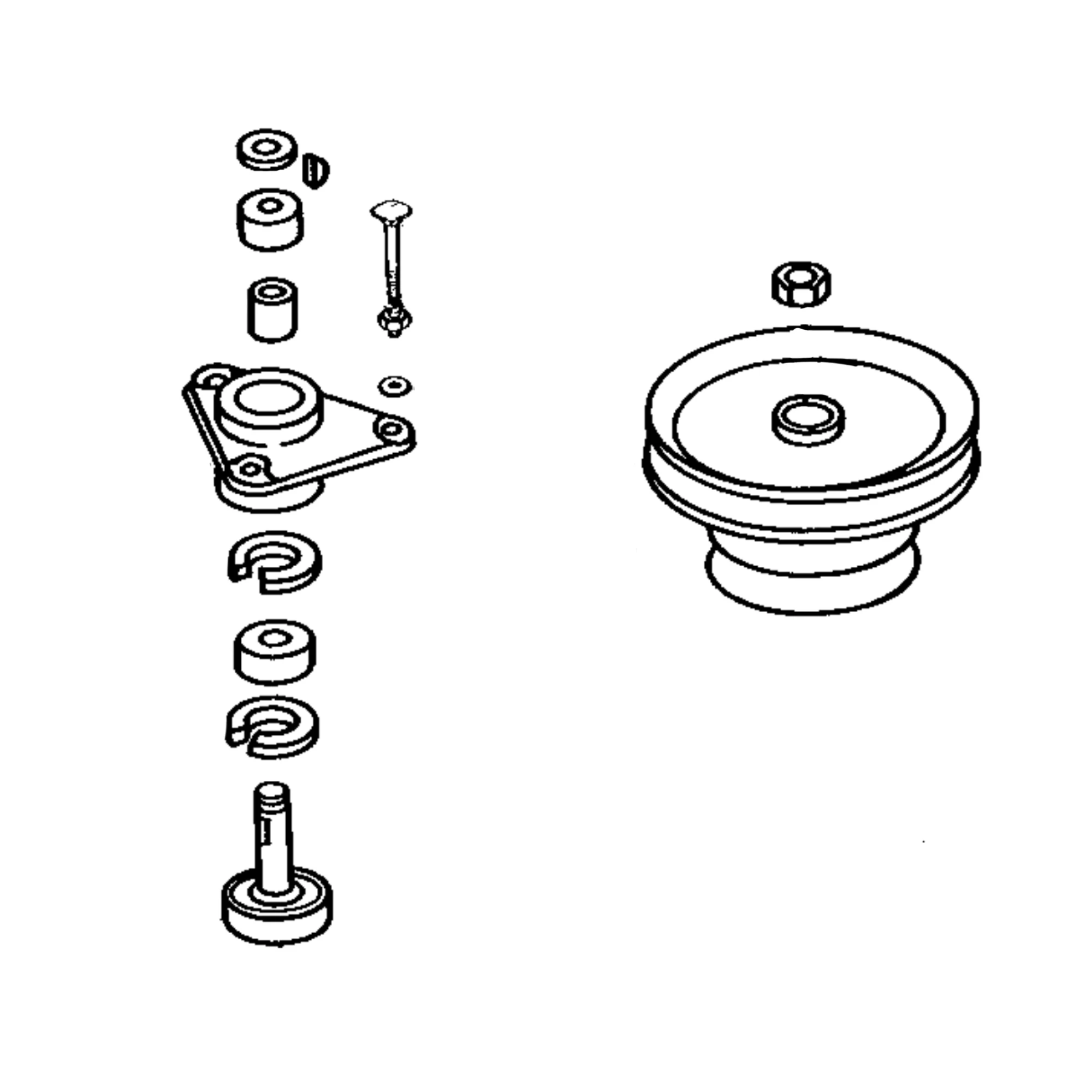 John Deere Mower Blade Spindle with Pulley - AM126225