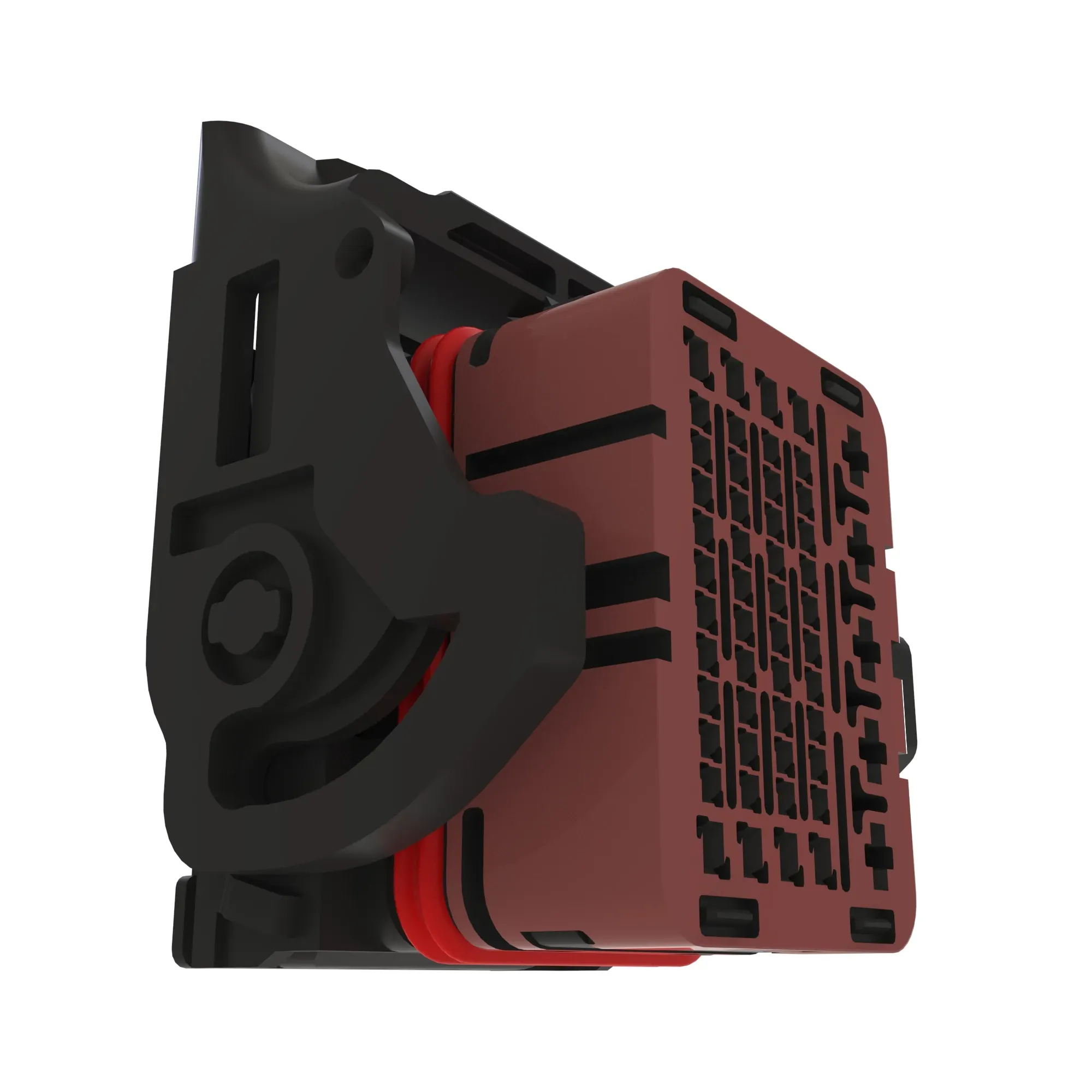 John Deere Brown External Electrical Connector Housing, 53 Cavities - 57M10367