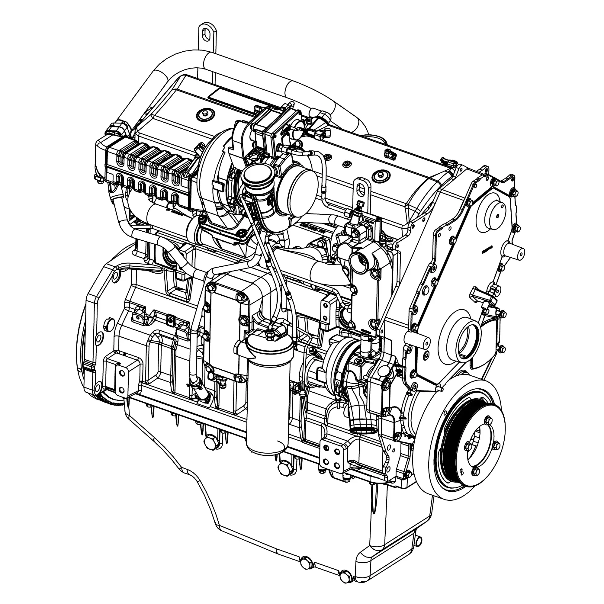 John Deere Diesel Engine, 13.5 Liter, T3 - RG38966