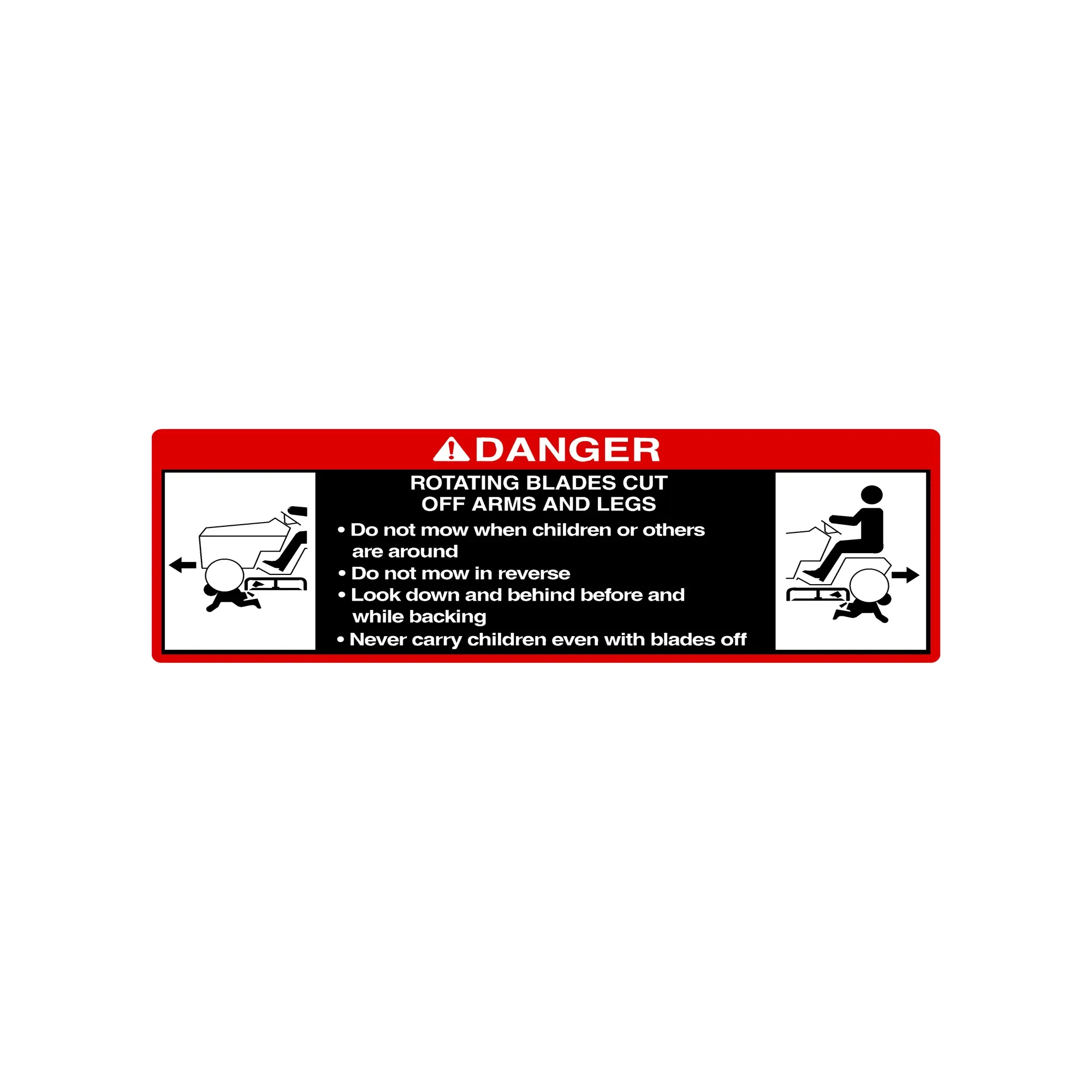 John Deere Mid Mower Danger Label - LVU34599
