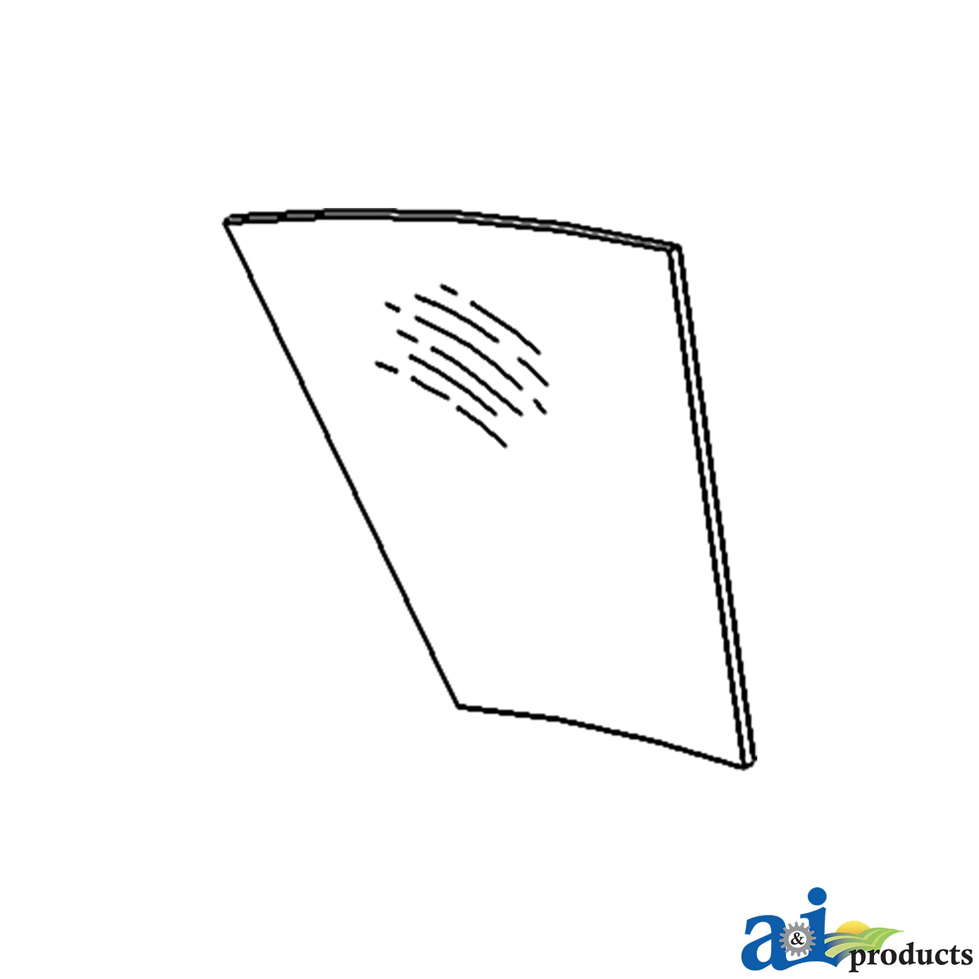 A&I Products Lower Cab Door Glass Windowpane, Left Side - A-R50756