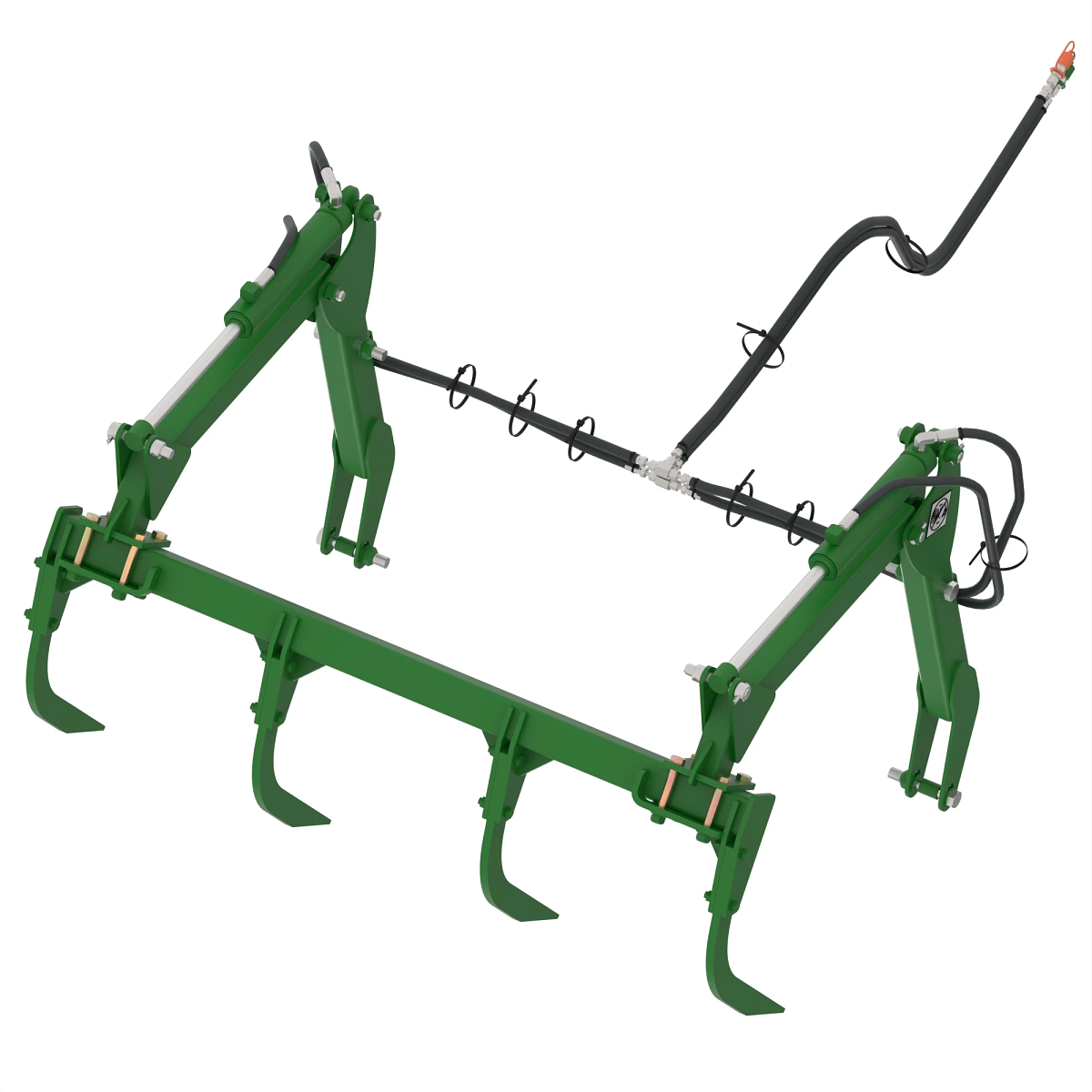 John Deere Four-Tine Round Bale Grapple Attachment, 1850 mm (73 in) Width - BXX10583