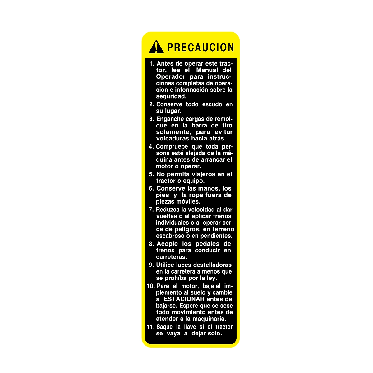 Label, Safety (Spanish)