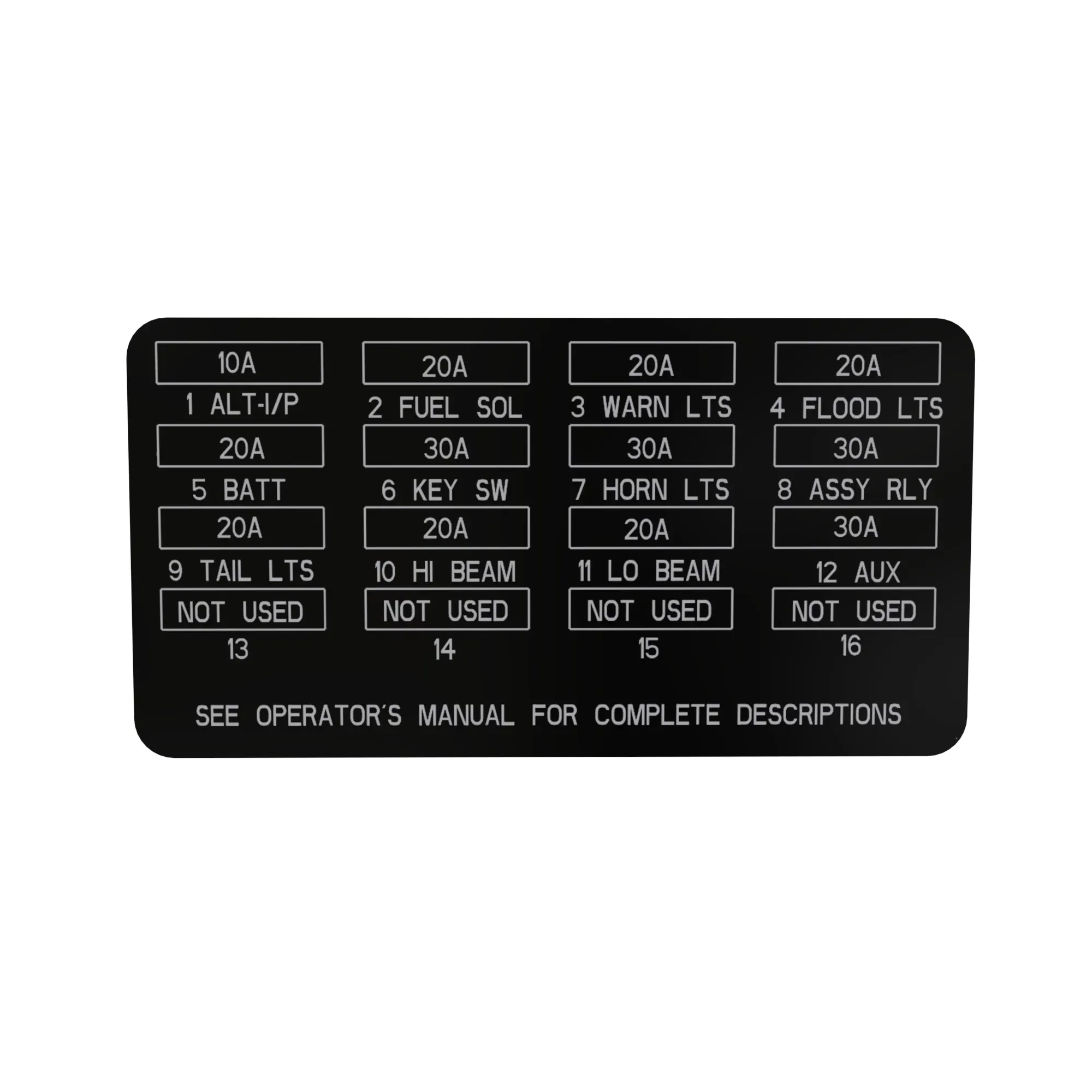 John Deere Fuse Label - R140526