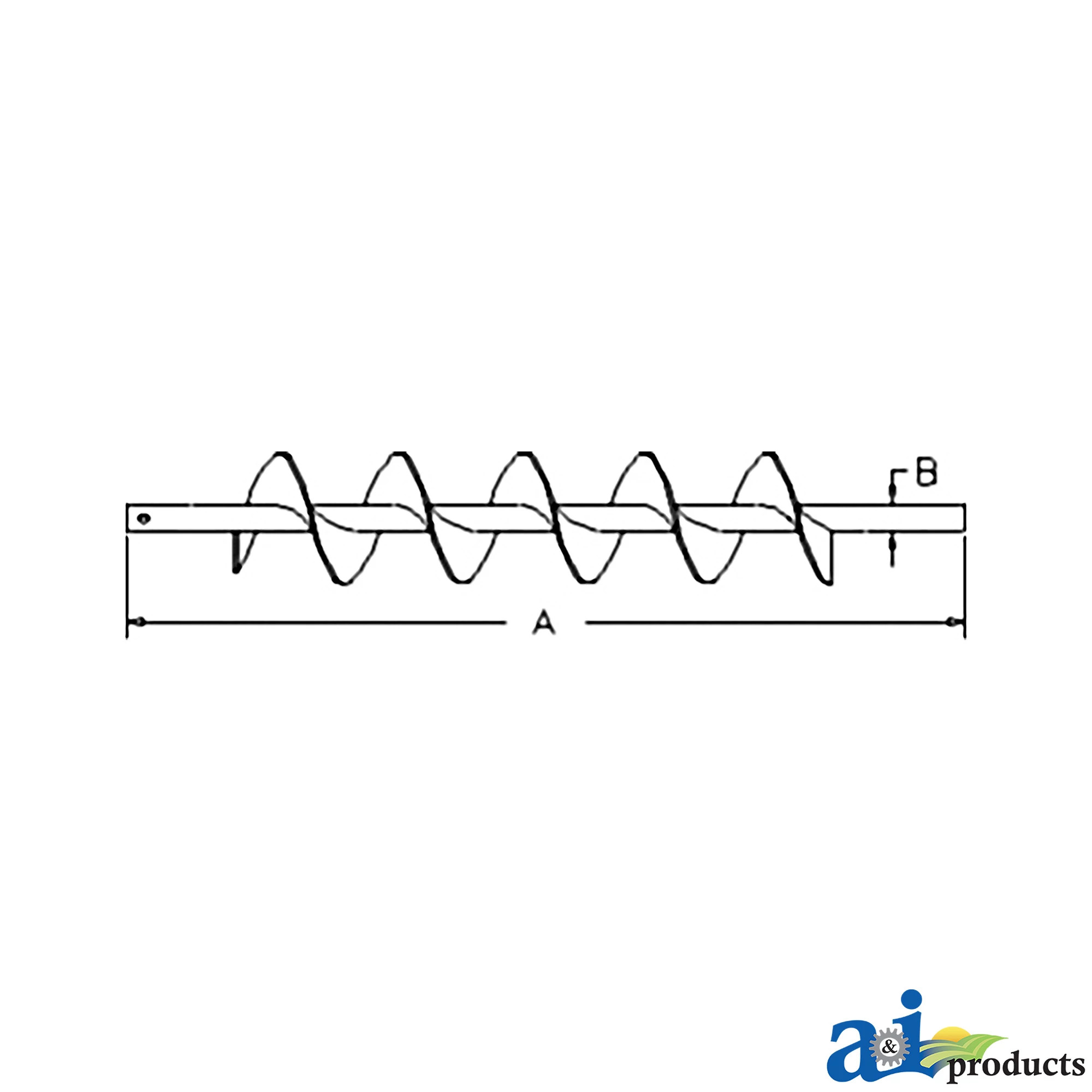 A&I Products Right Side Conveyor Auger Assembly - A-AH146787