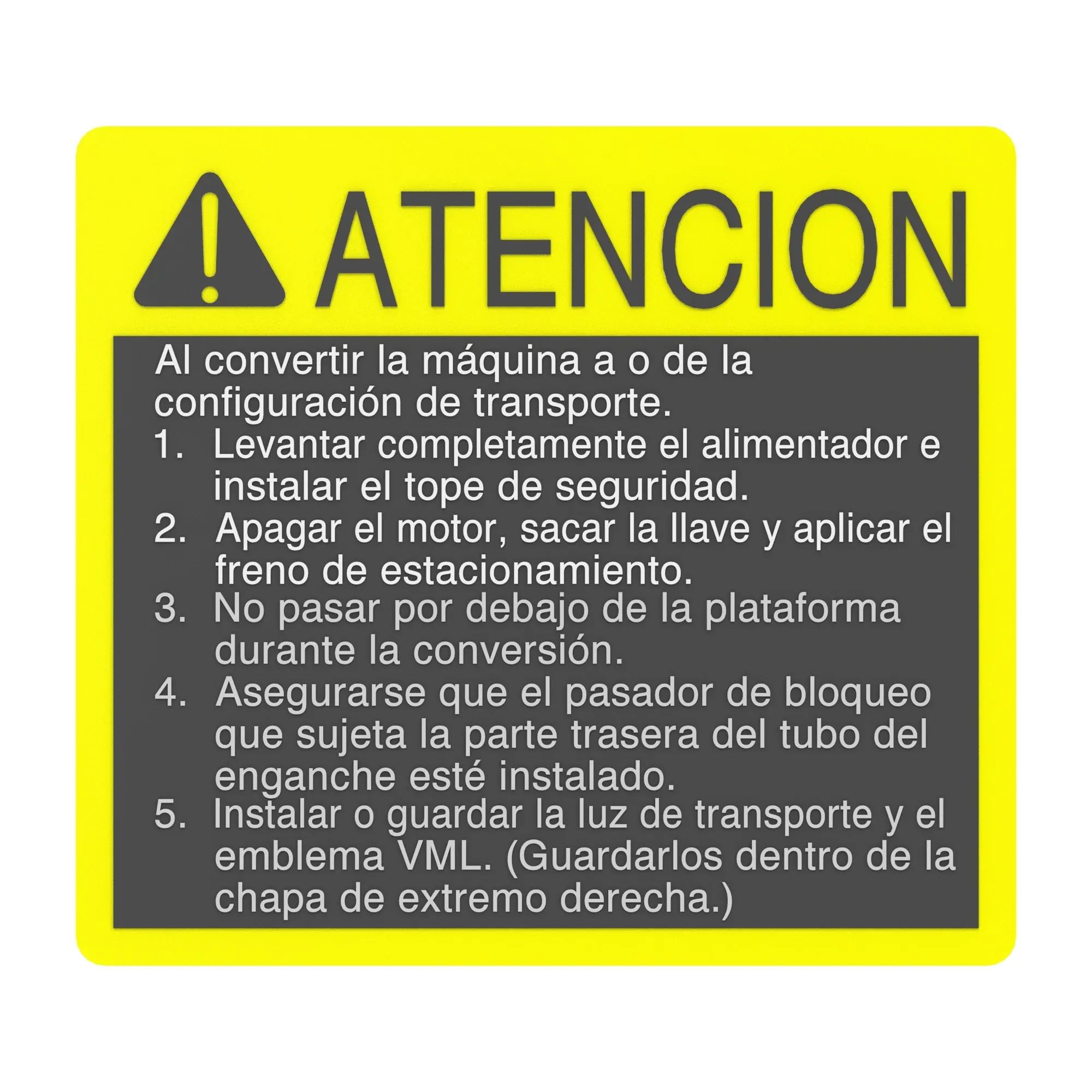 Label, Caution, Spanish