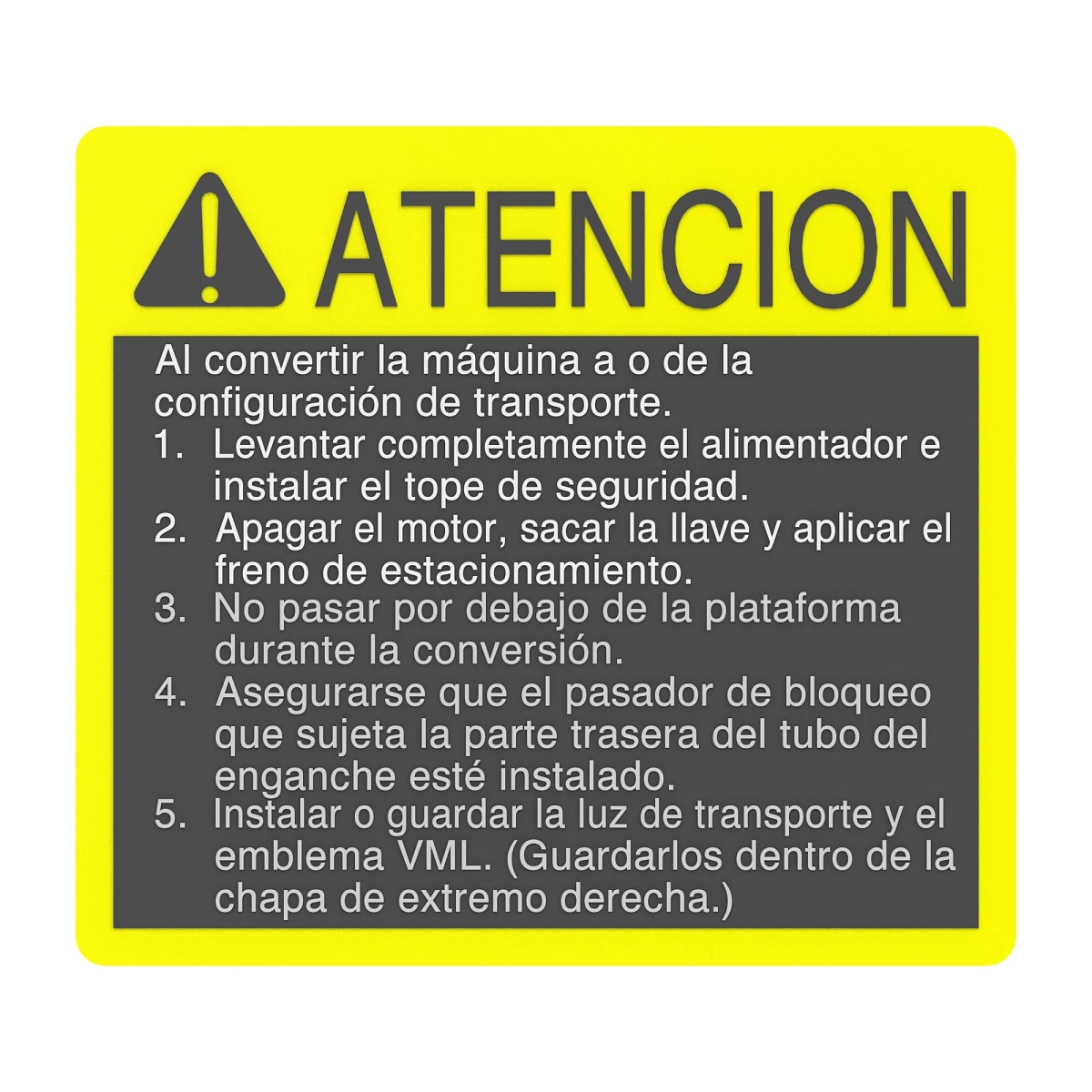 Label, Caution, Spanish