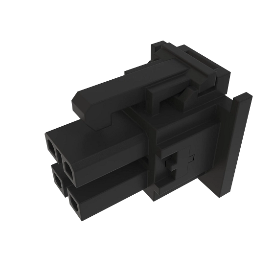 John Deere Black External Electrical Connector, 4 Cavities - 57M7712