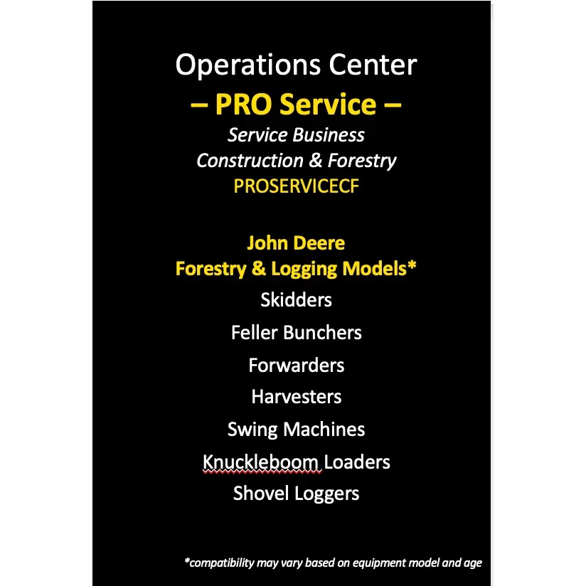 Operations Center PRO Service - Service Business - Construction & Forestry (Annual License)