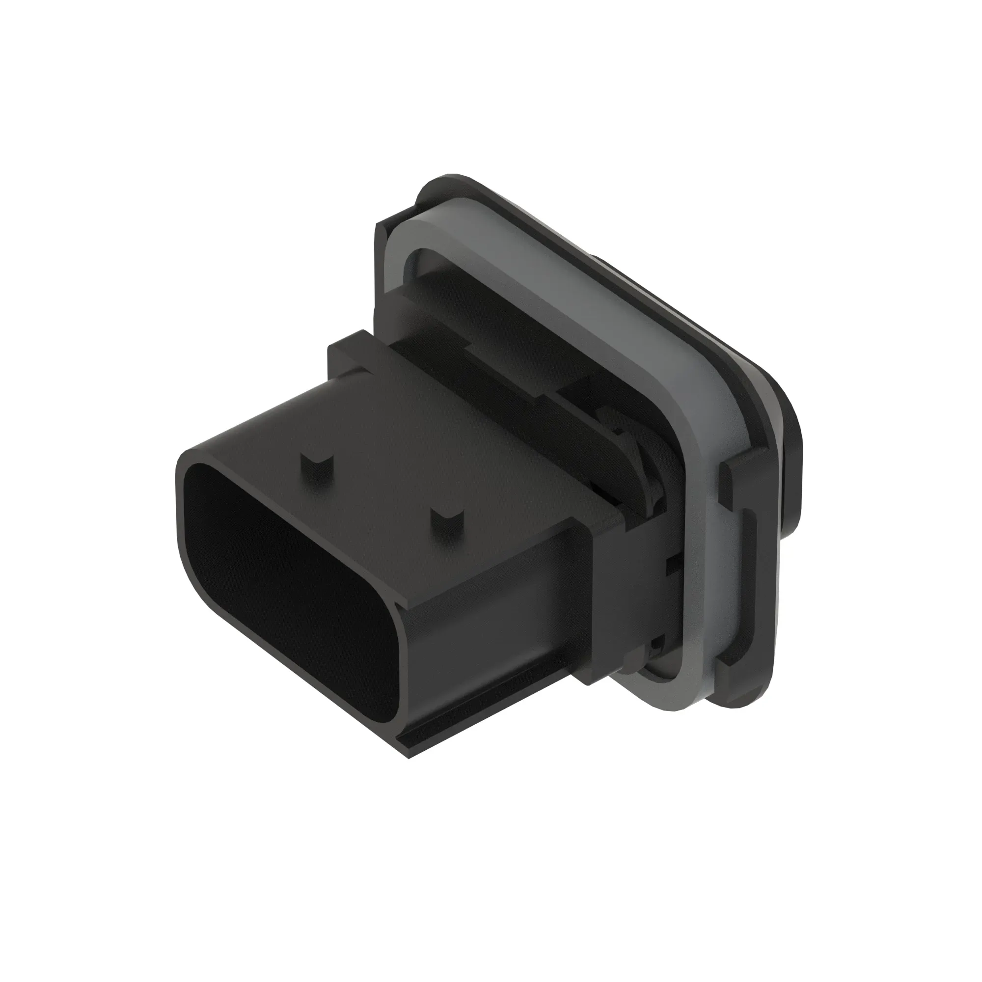 Conn Tyco Hdscs 12W M Sld Blk Plstc
