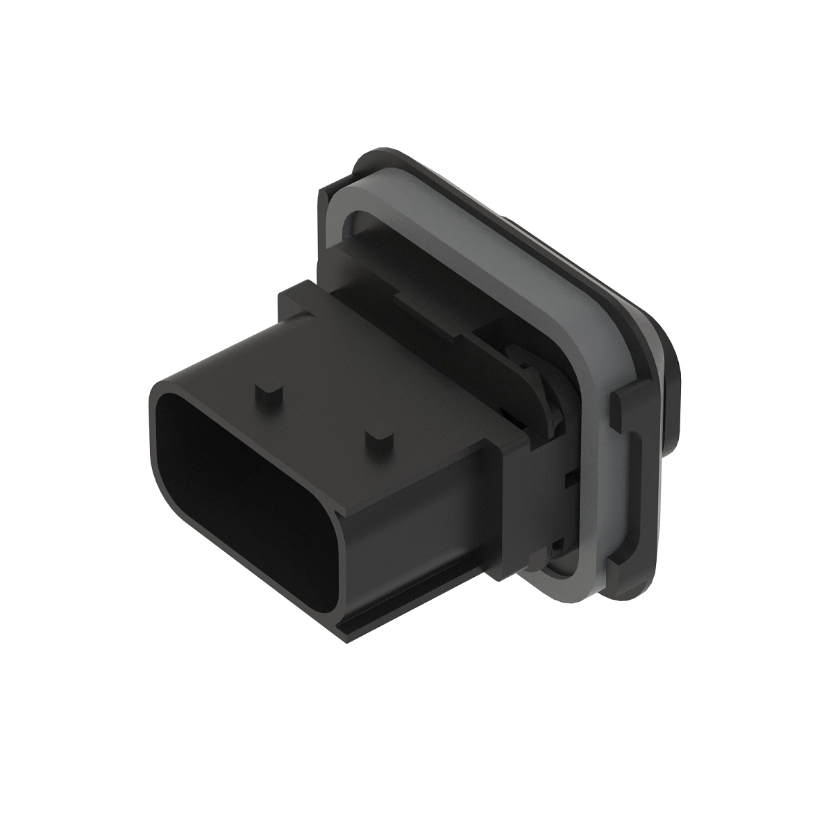 Conn Tyco Hdscs 12W M Sld Blk Plstc