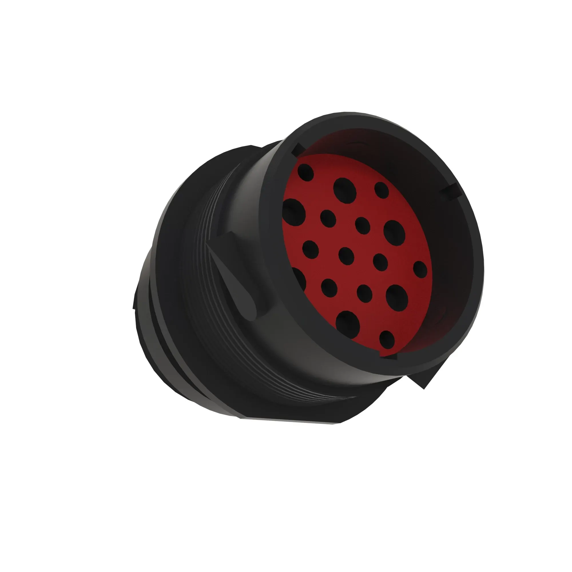 John Deere Black External Electrical Connector Housing, 19 Cavities - 57M12035