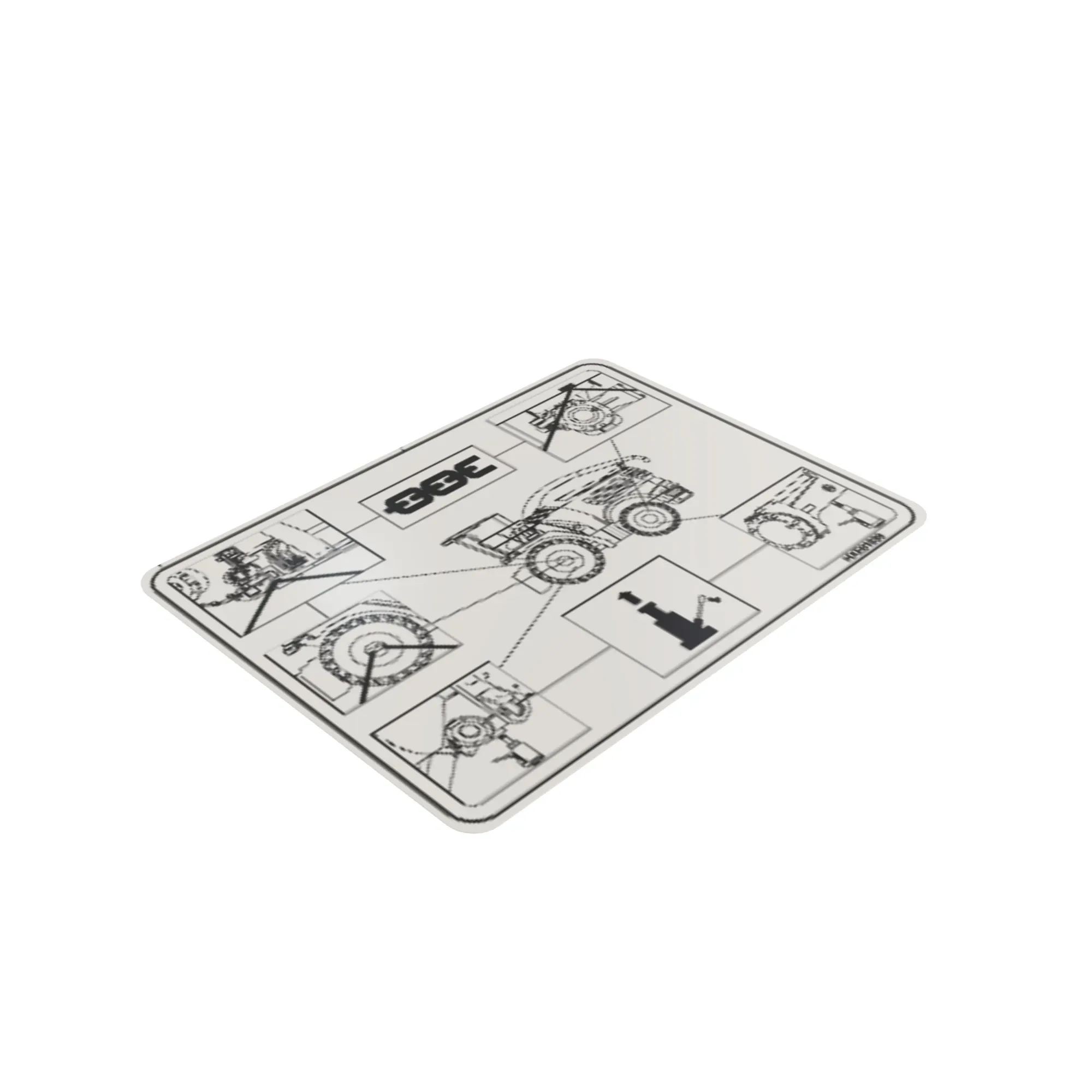 John Deere Jacking and Tie Down Label - HXE81039