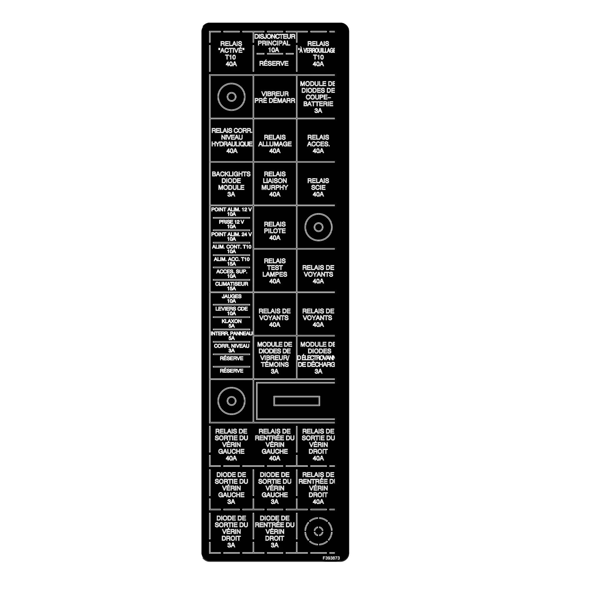 John Deere French Relay Label - F393873