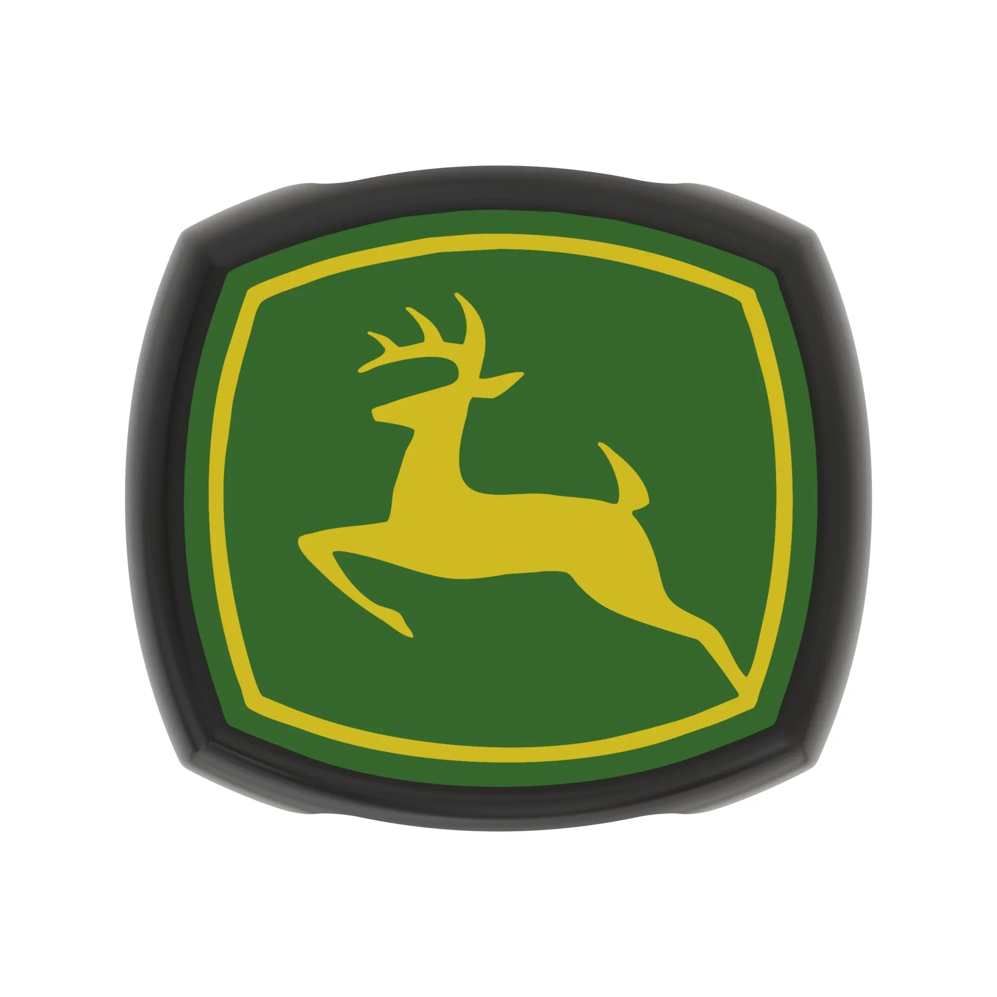 JD-EMBLEM, LEAPING DEERE YELLOW COL